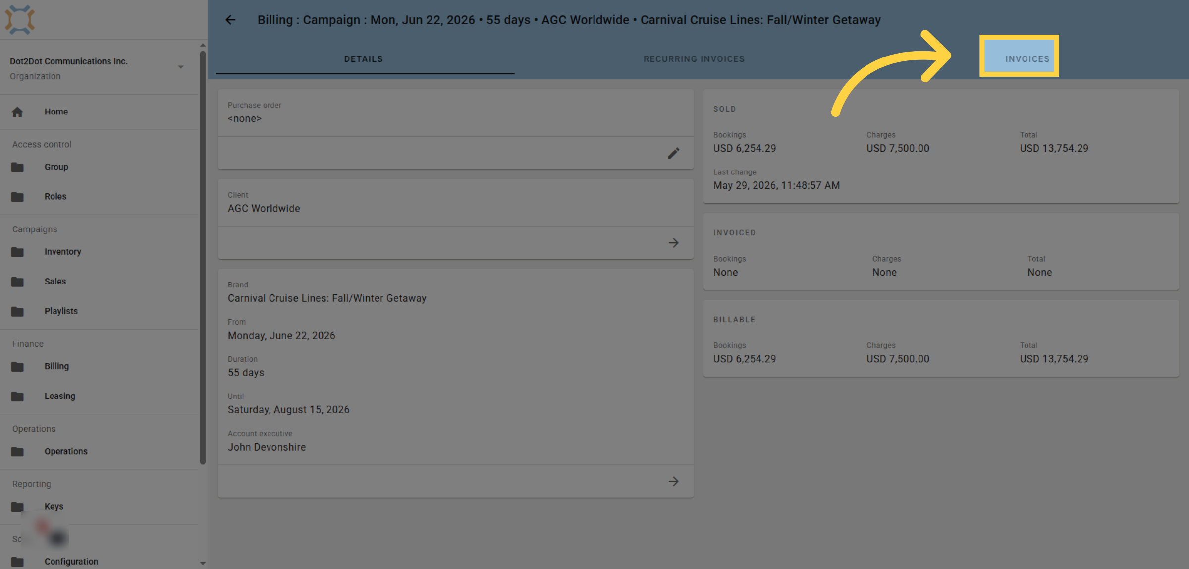 Click Invoice