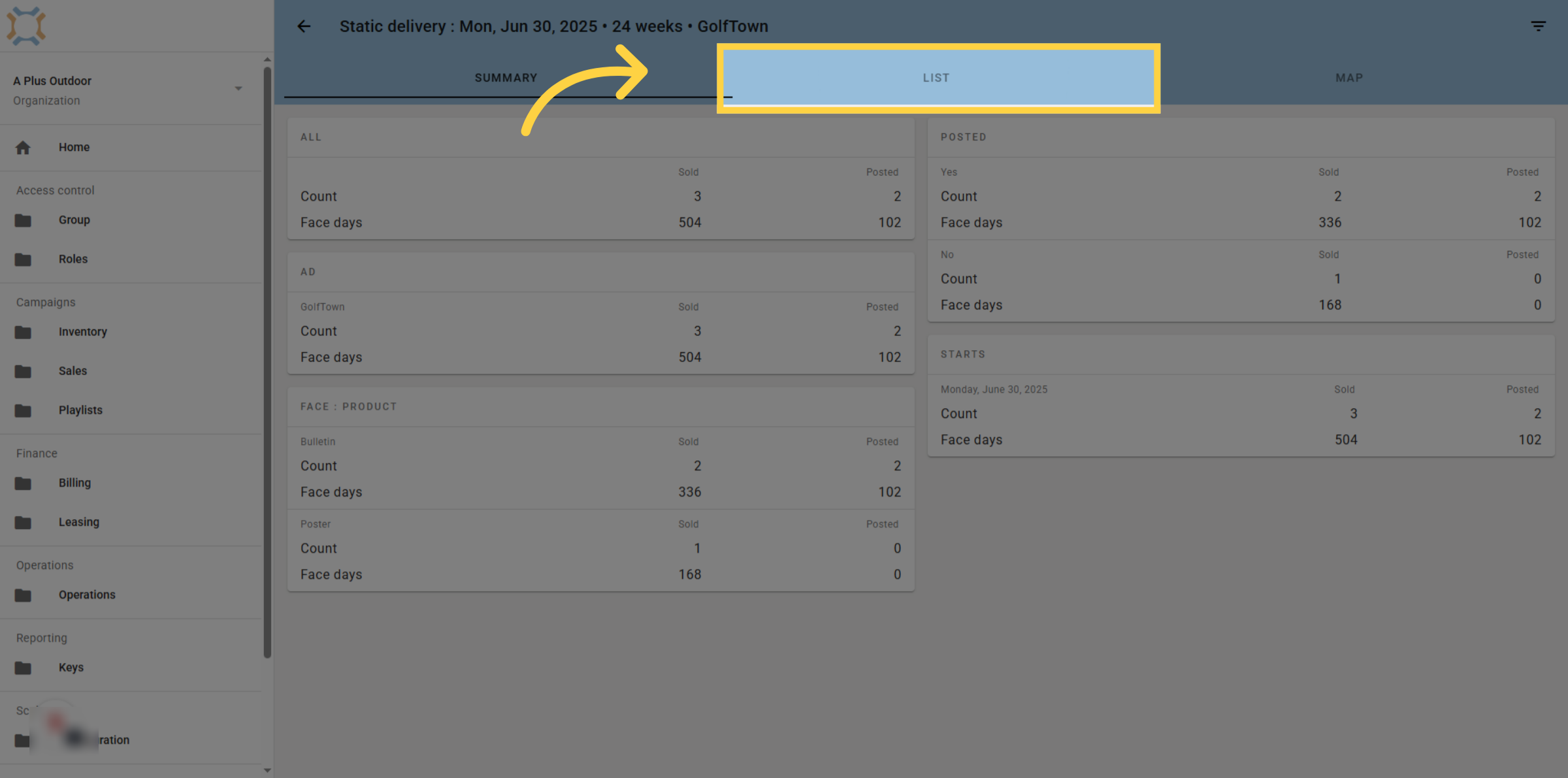 View list of bookings