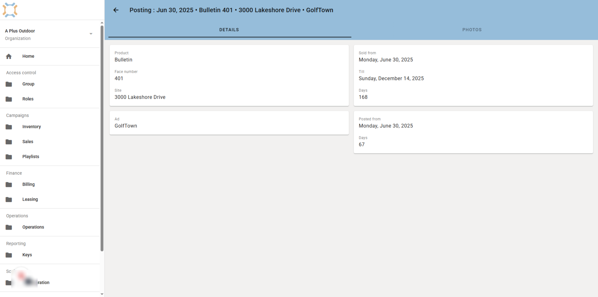 Booking detail