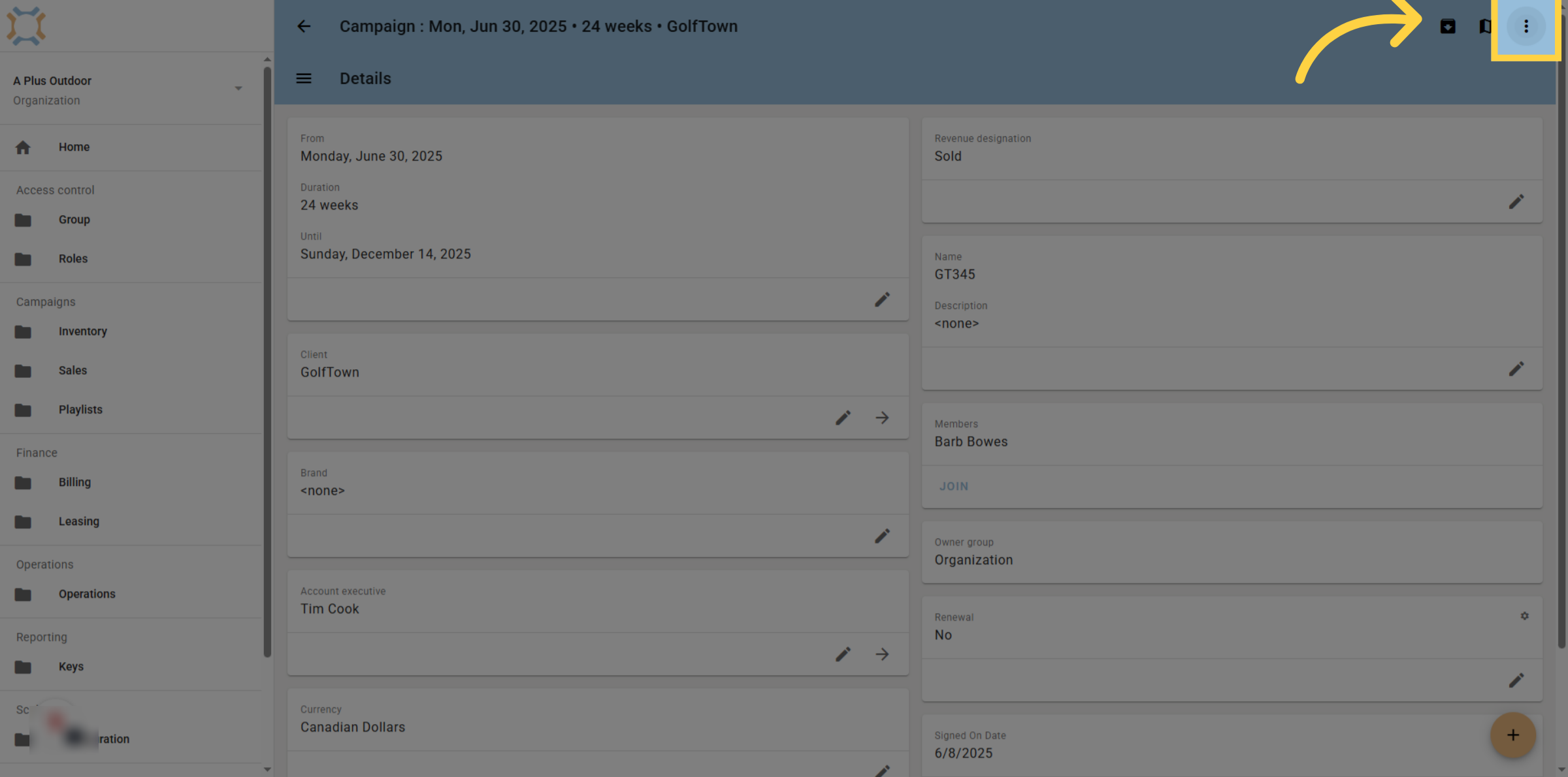 Click menu