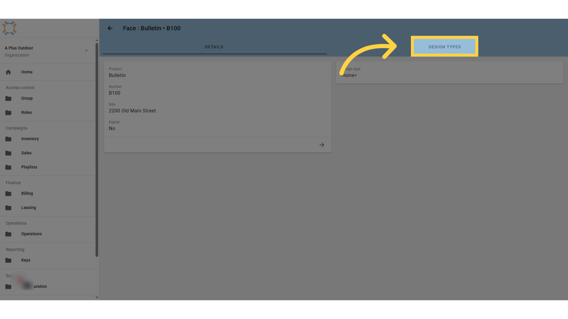 Click 'Design Types'