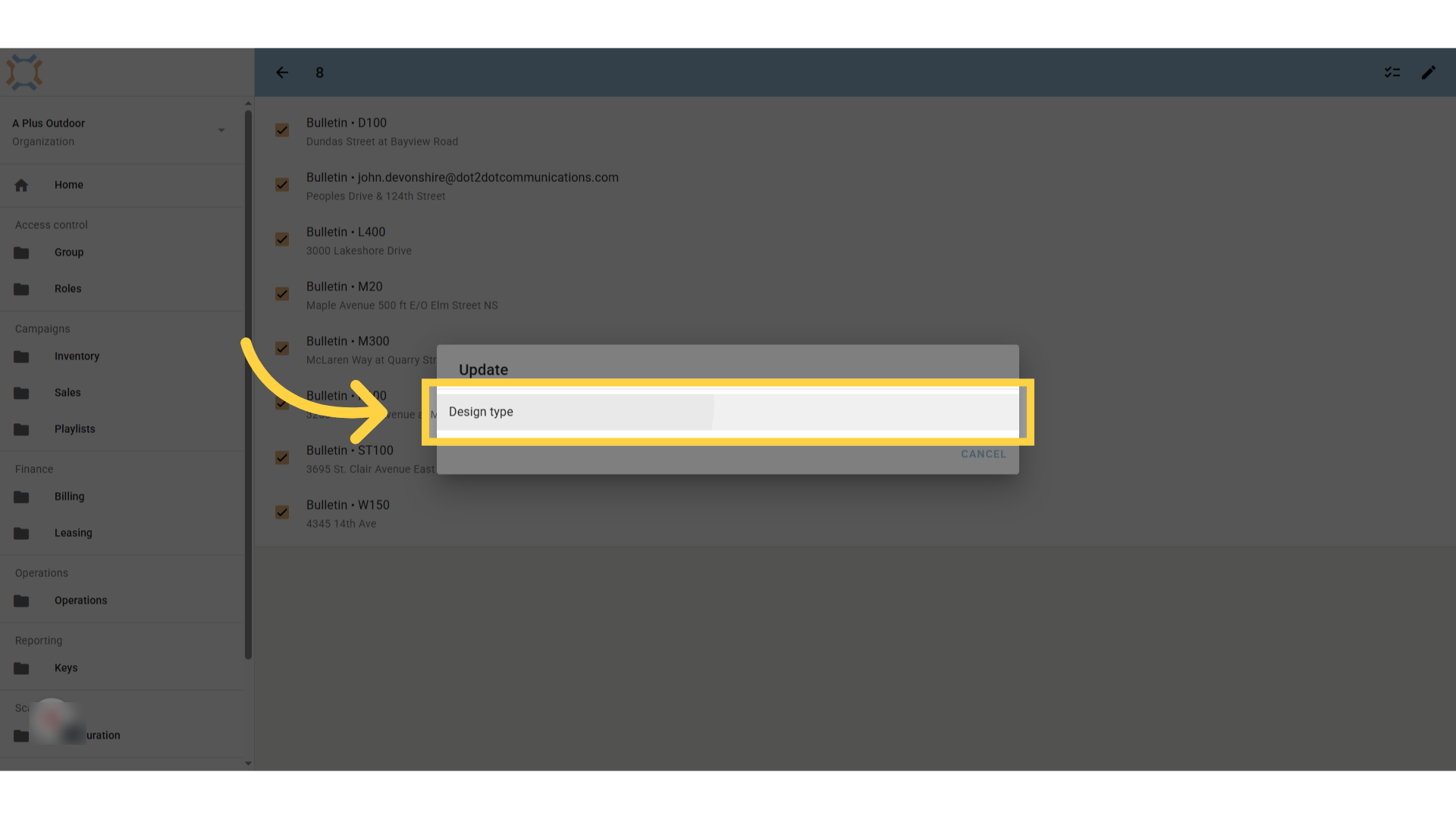 Click 'Design type'