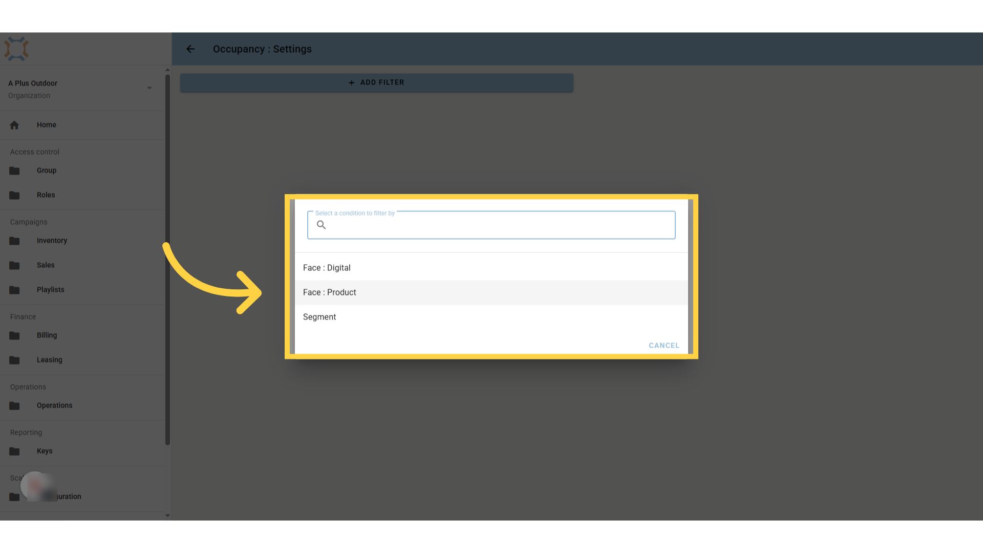 Select criteria