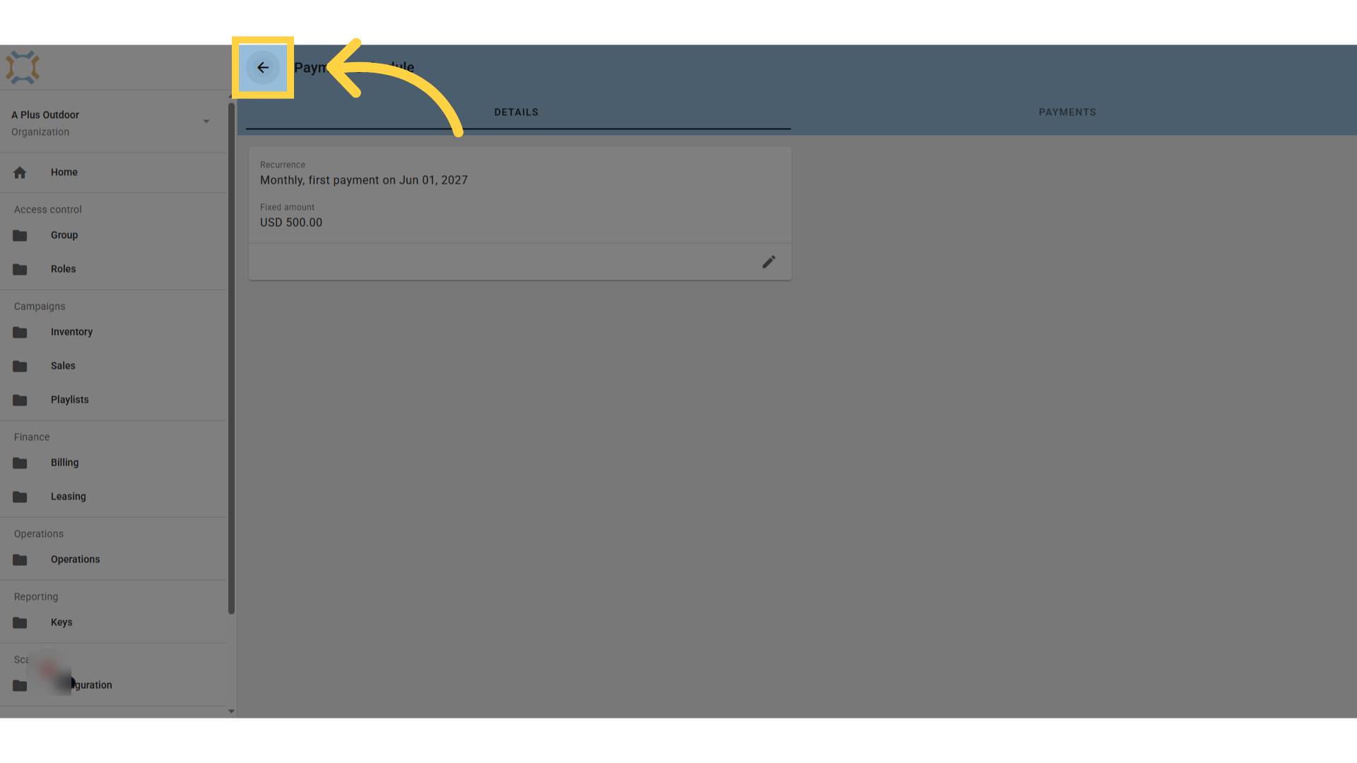 Click 'arrow_back'