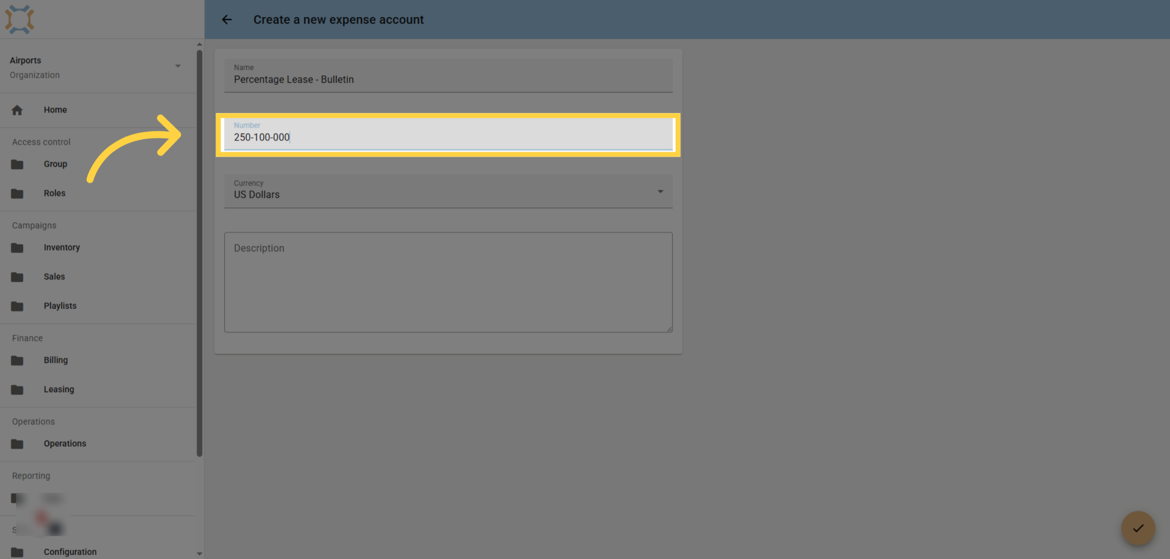 Enter Account Number