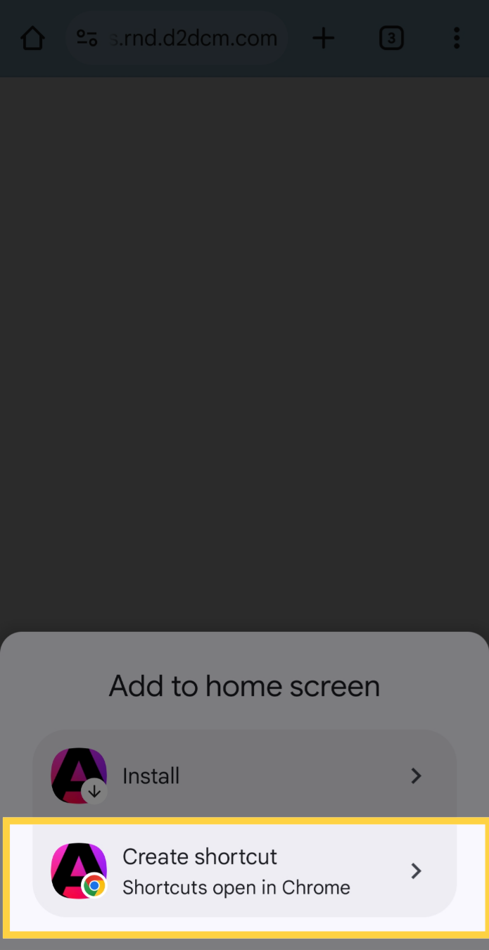 Choose Create Shortcut