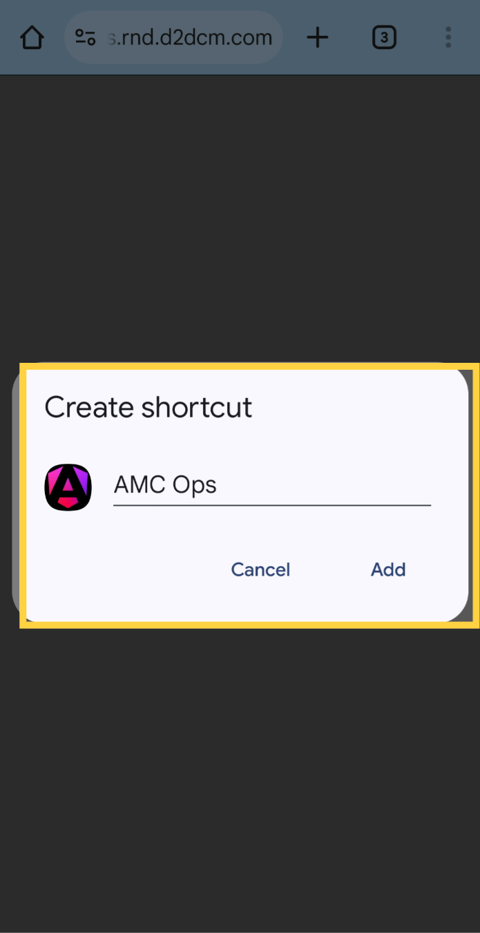 Name Shortcut and Add