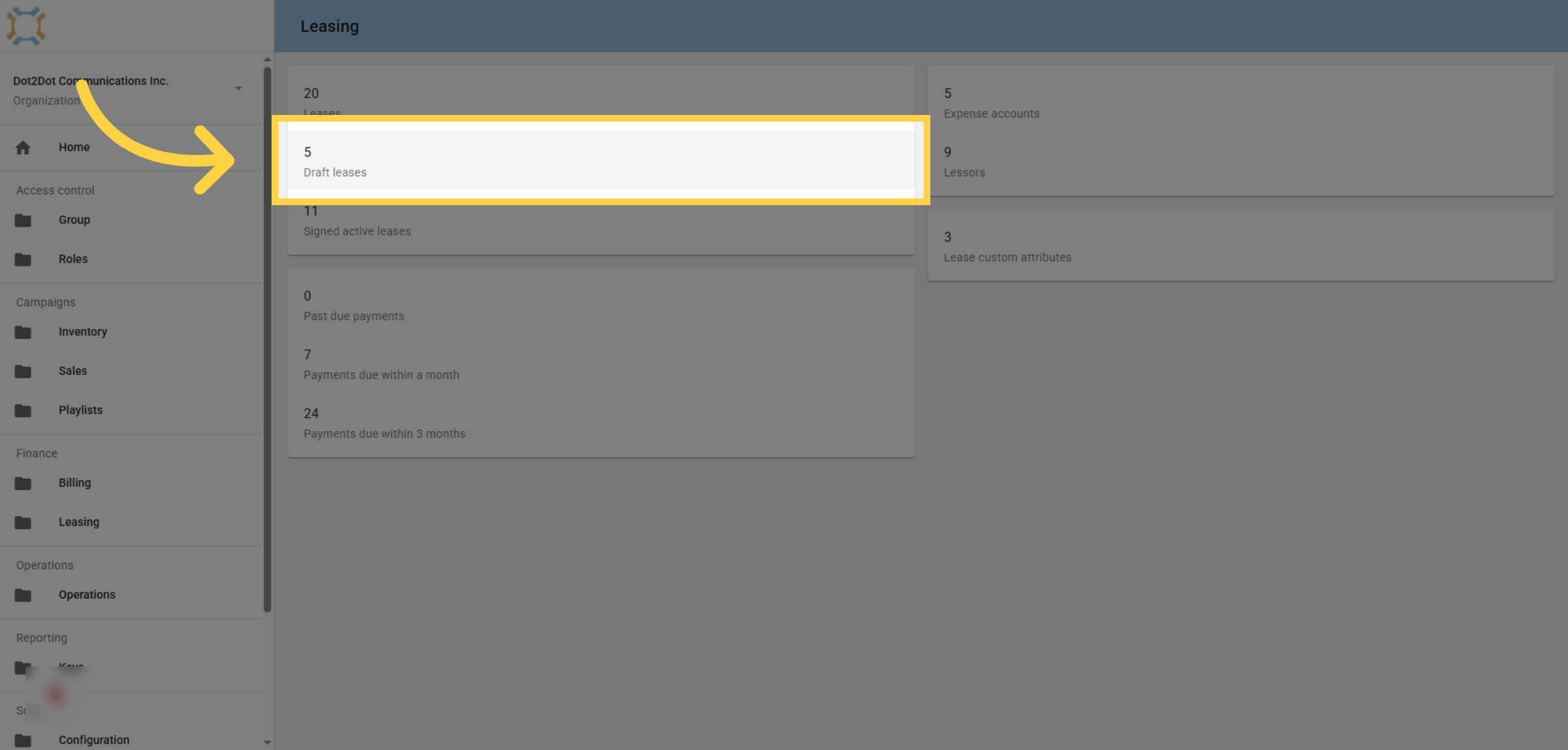 Access Draft Leases