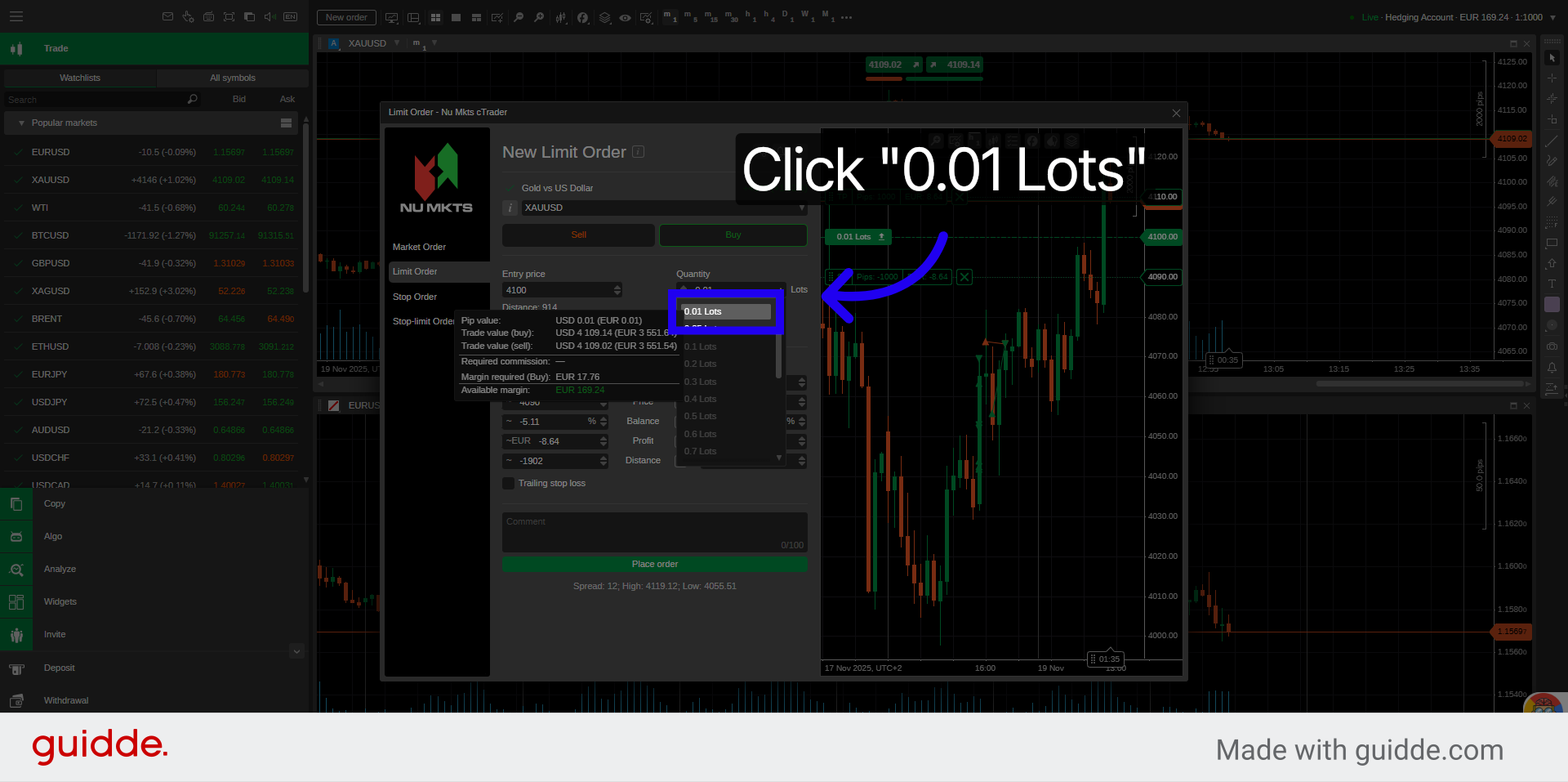 Select Order Quantity