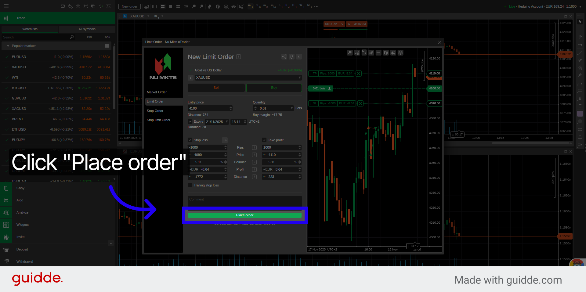 Place the Limit Order