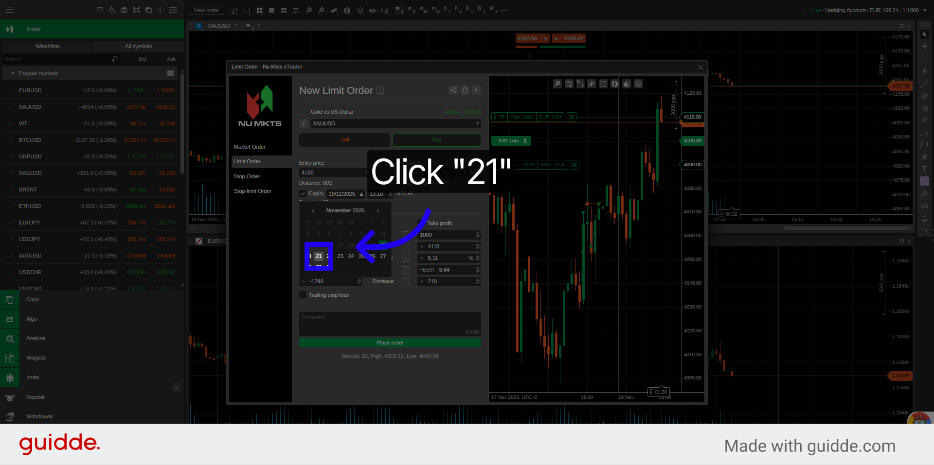 Select Expiration Day from Calendar