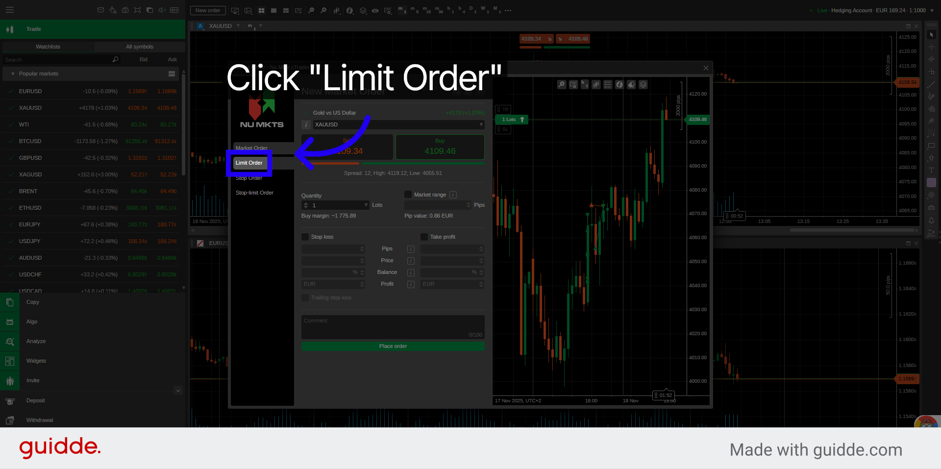 Select Limit Order Type
