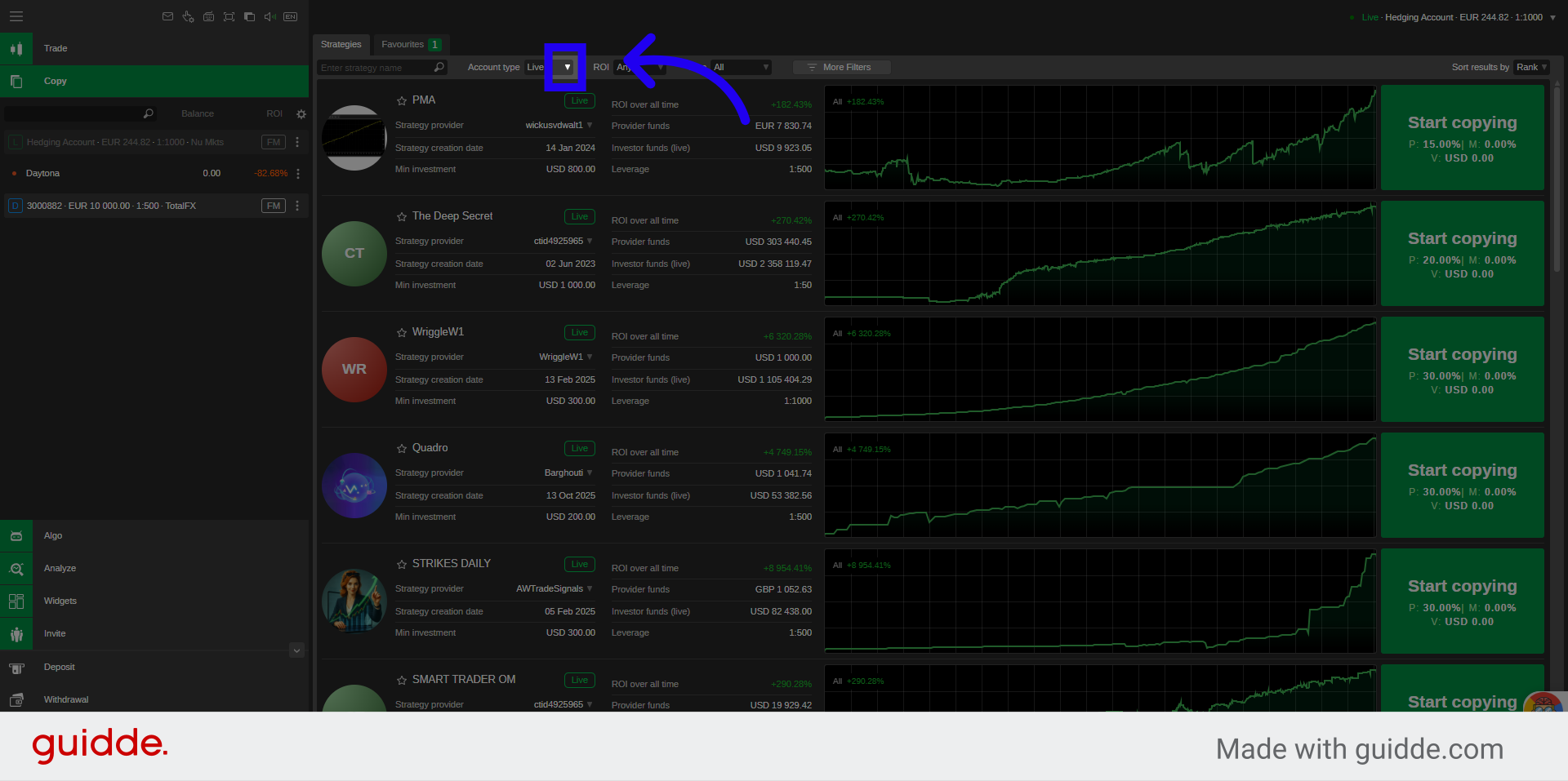 Open Strategy Filters