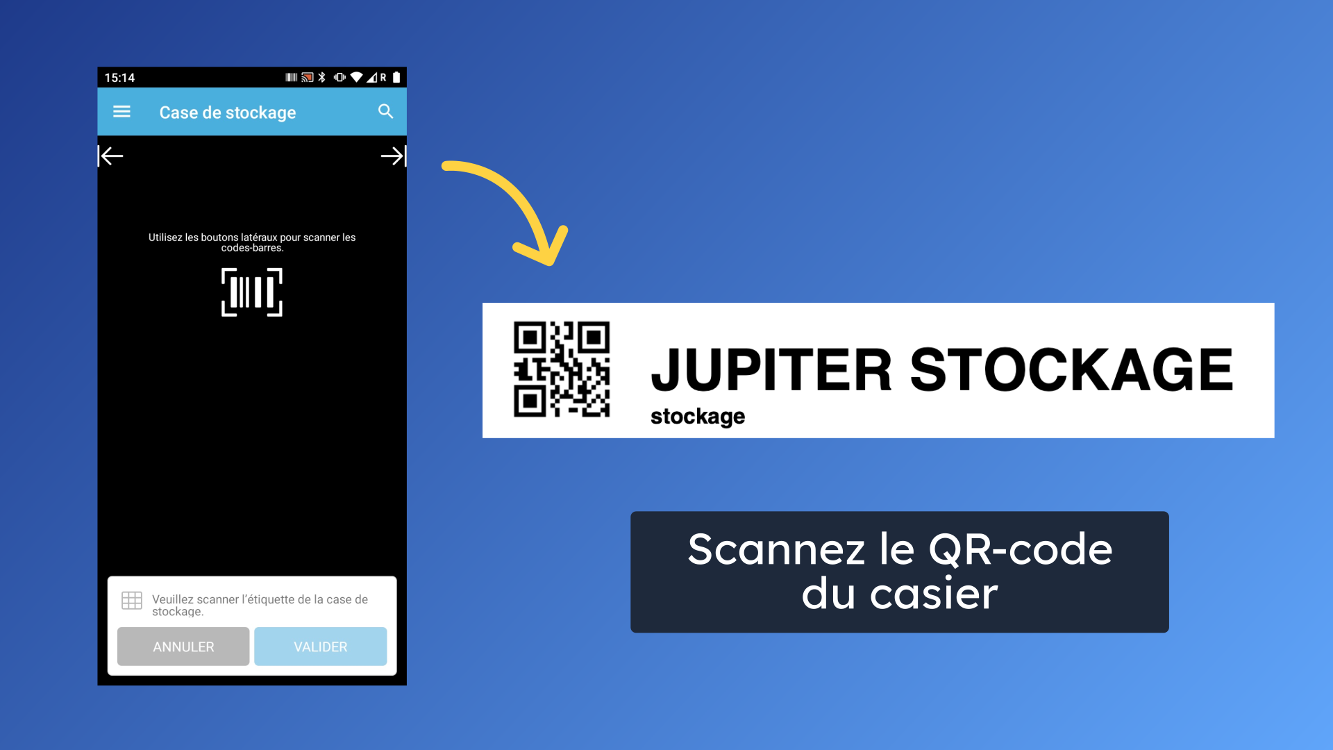 Scannez le QR-code du casier