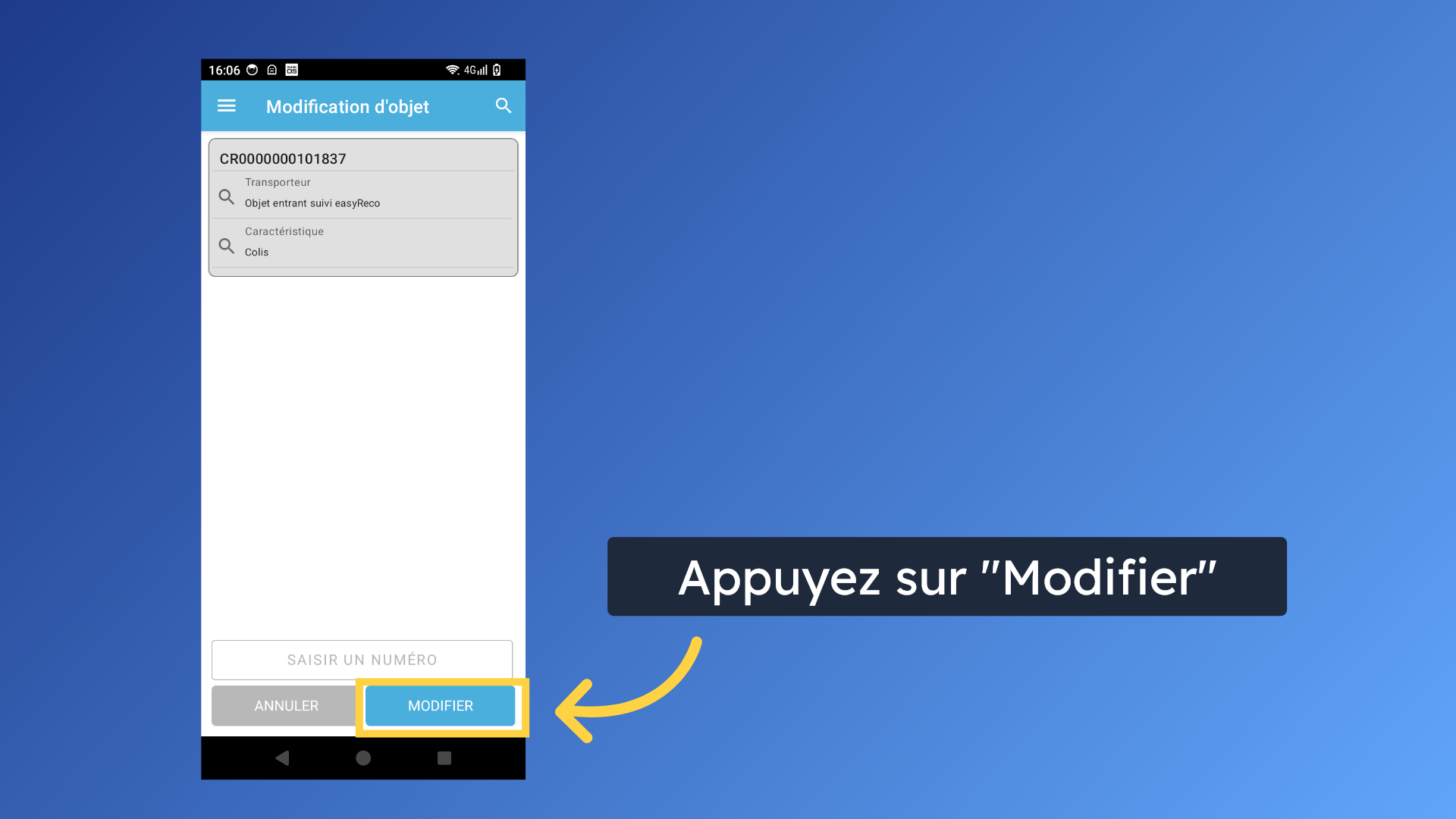 Identifier l'objet