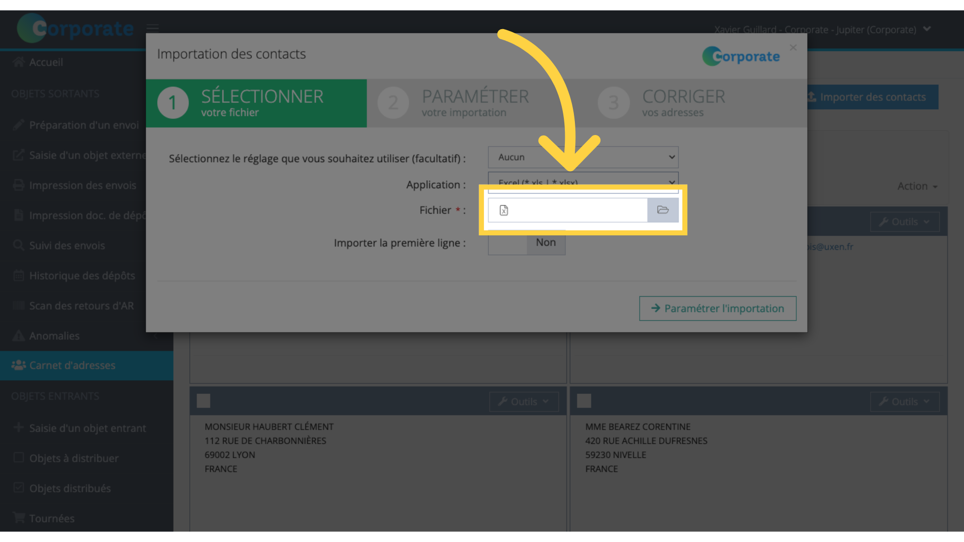 Importer une liste de contacts - 4