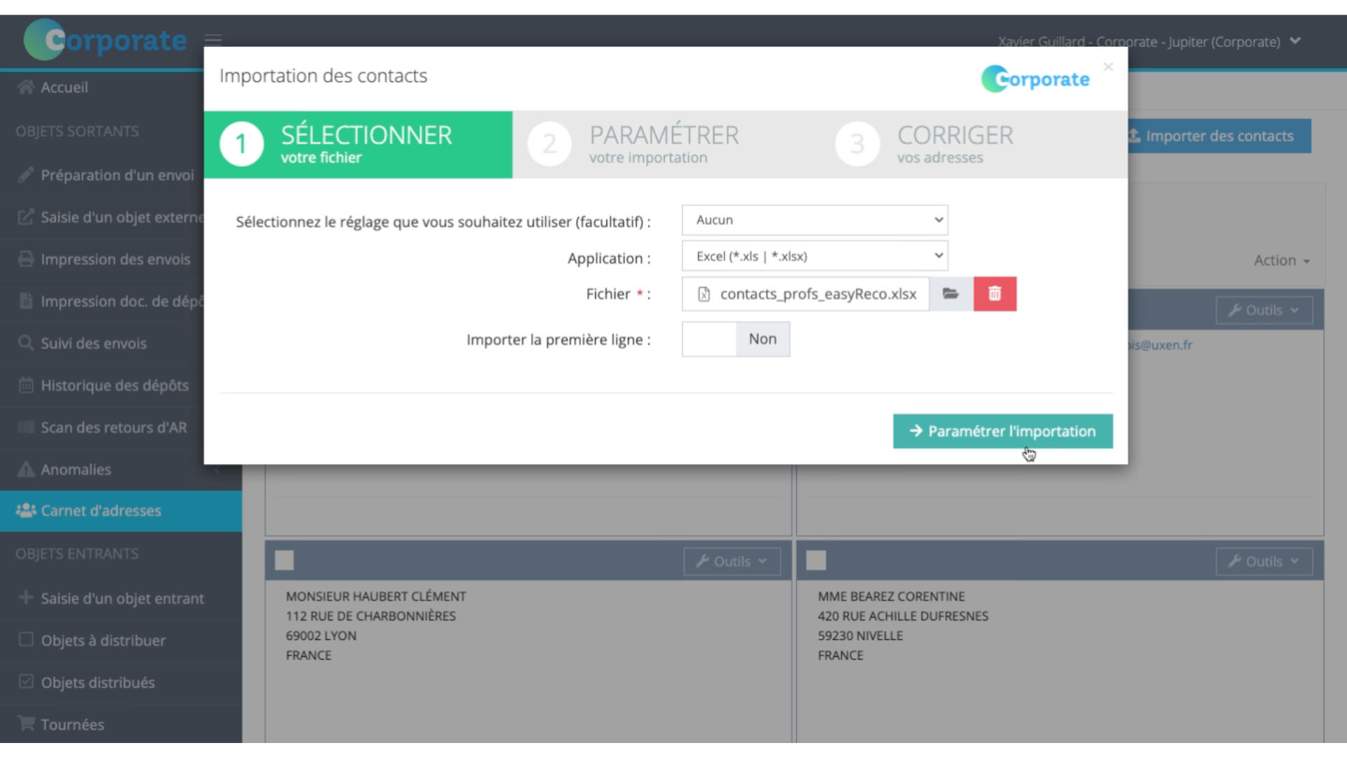 Importer une liste de contacts - 7