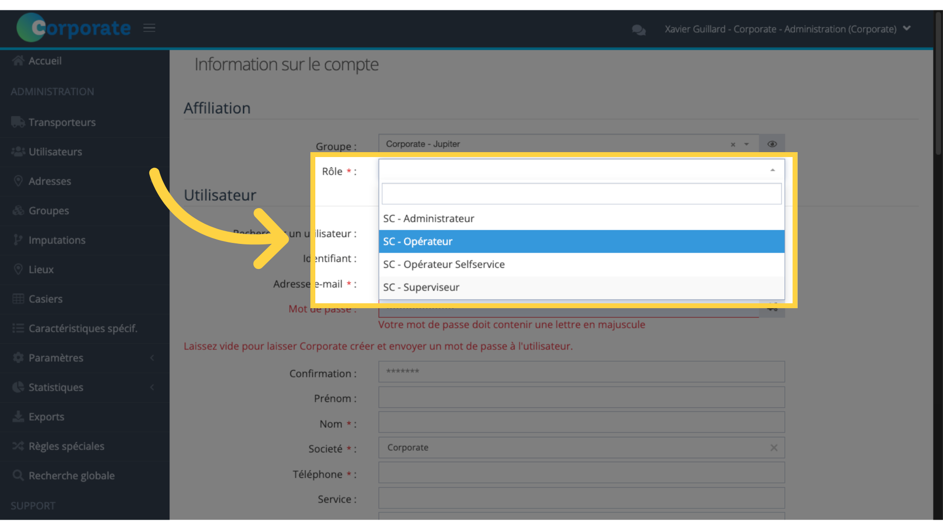 Affiliation du compte - 3
