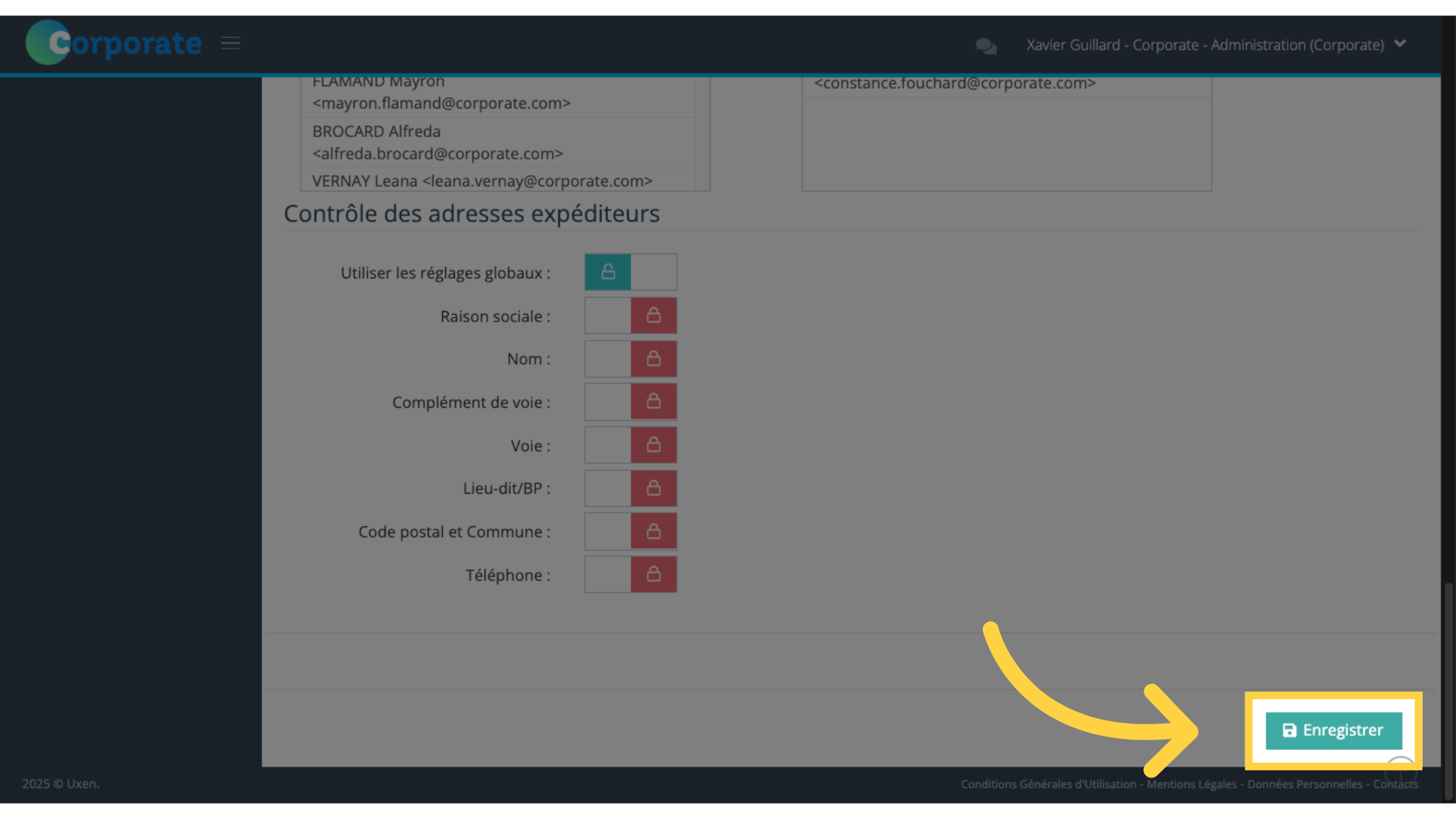 validation de la création de compte