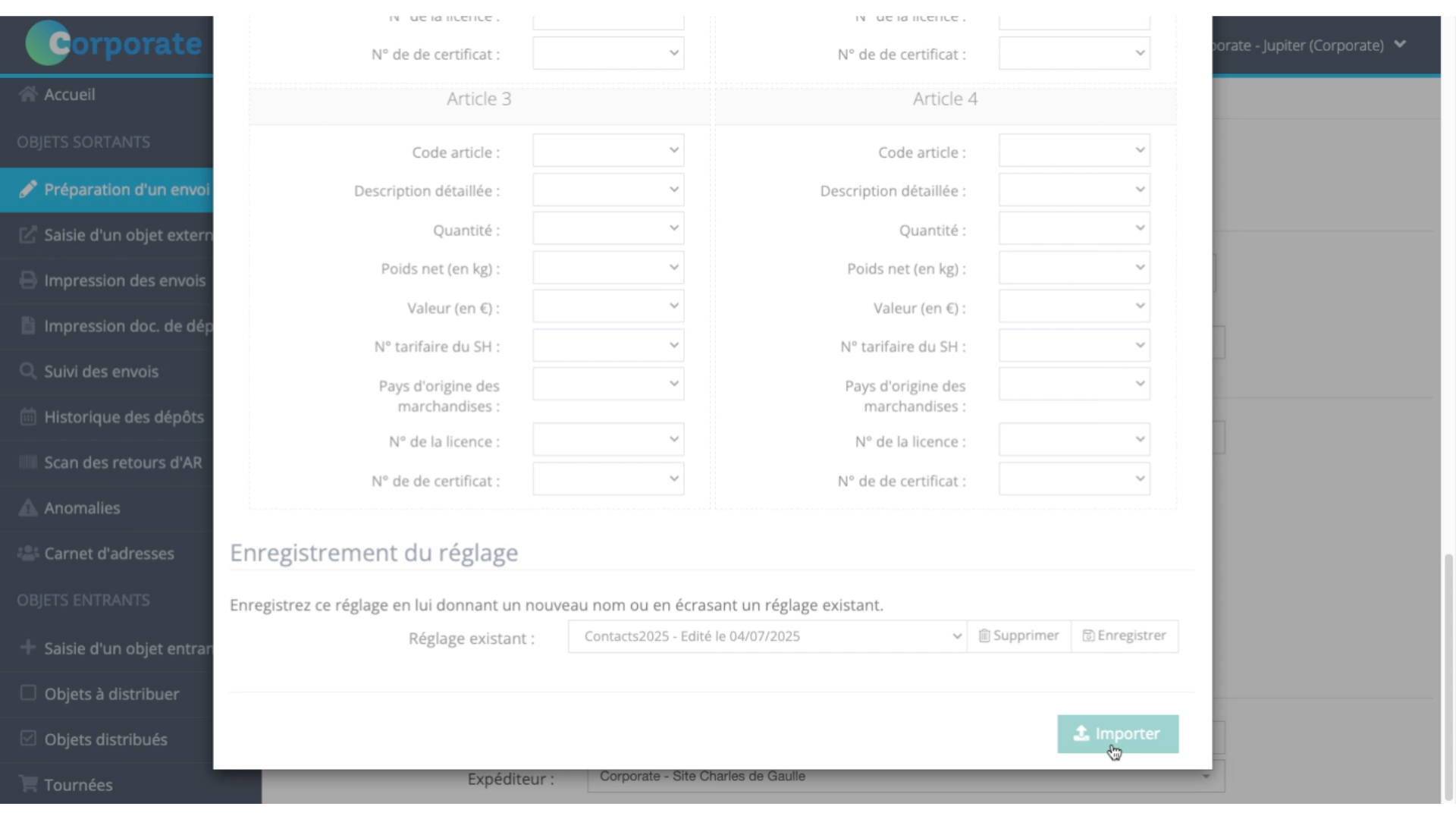 Importer un fichier de destinataires - 12