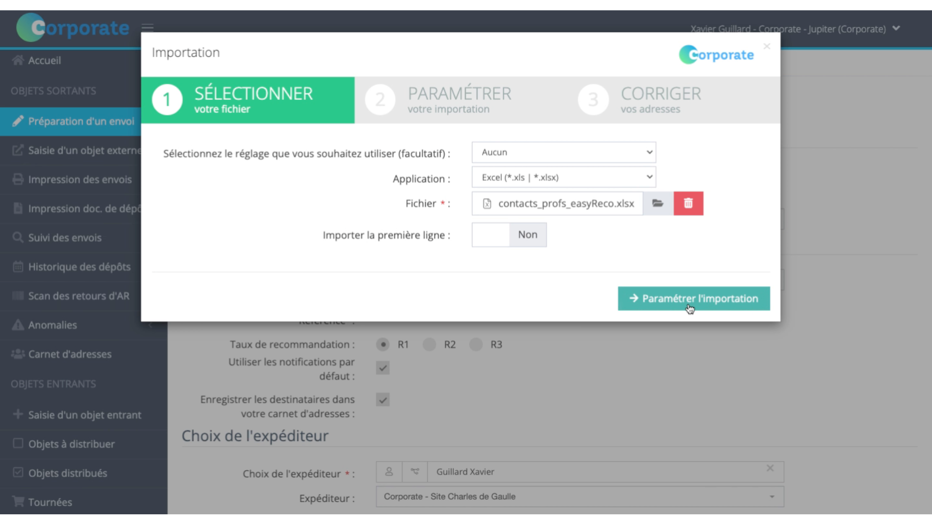 Importer un fichier de destinataires - 7