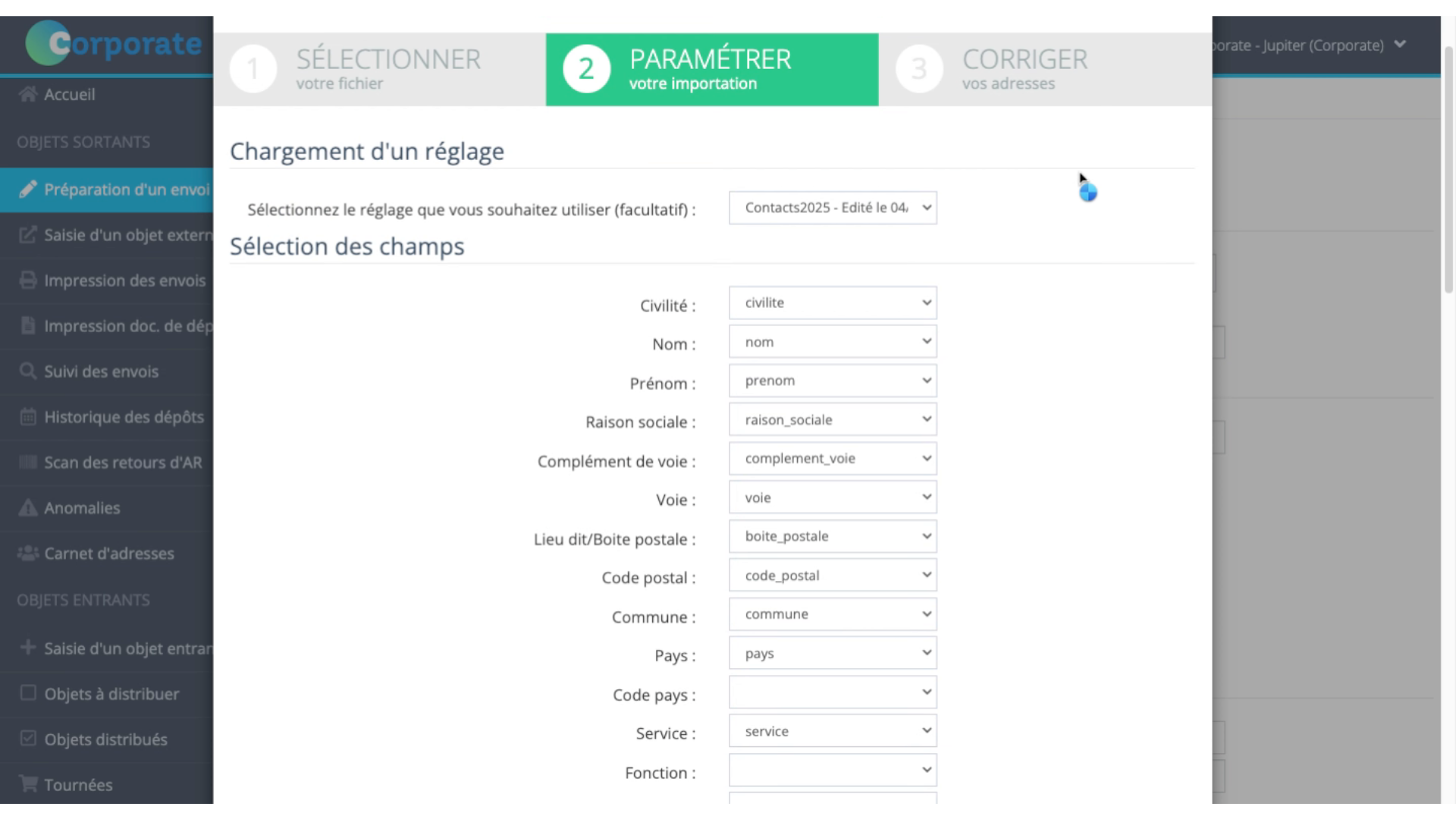 Importer un fichier de destinataires - 9