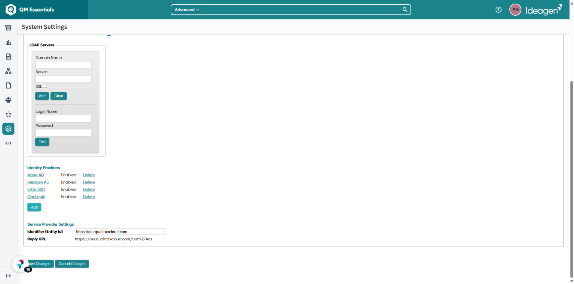 Click 'Add' of Identity Providers Section