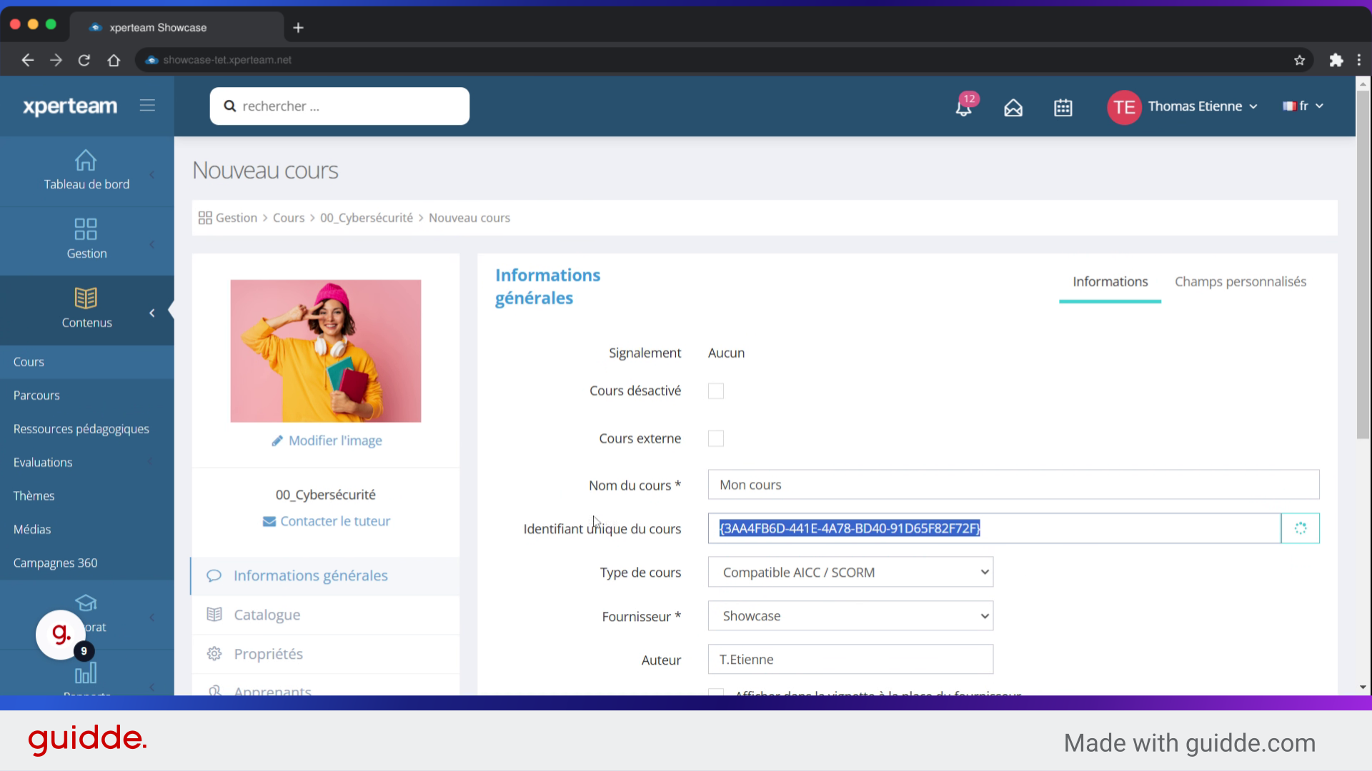 Identifiant du cours 2