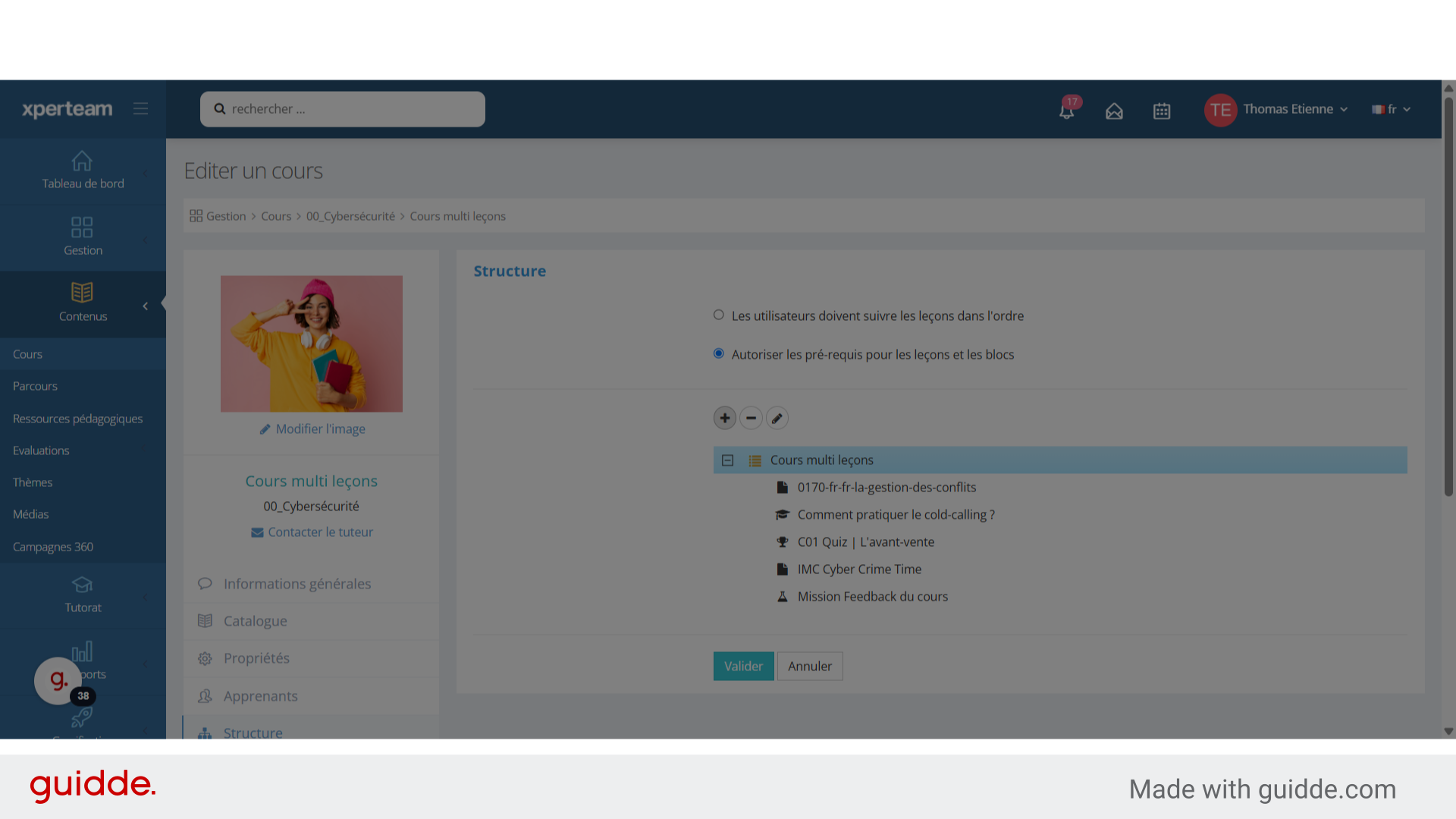 Structure du cours finale