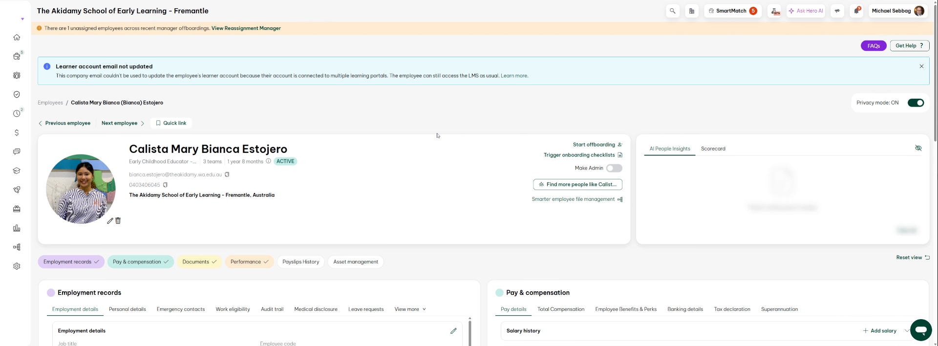Review General Employee Records