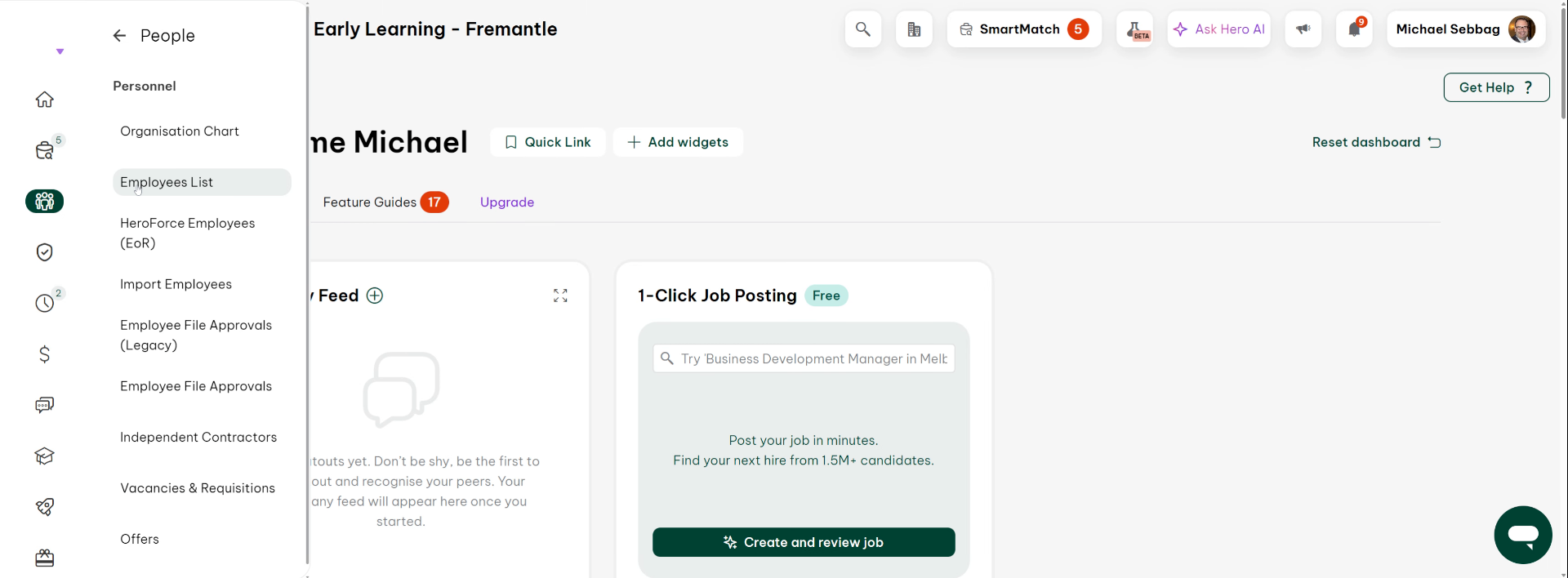 Select Example Employee for Demonstration