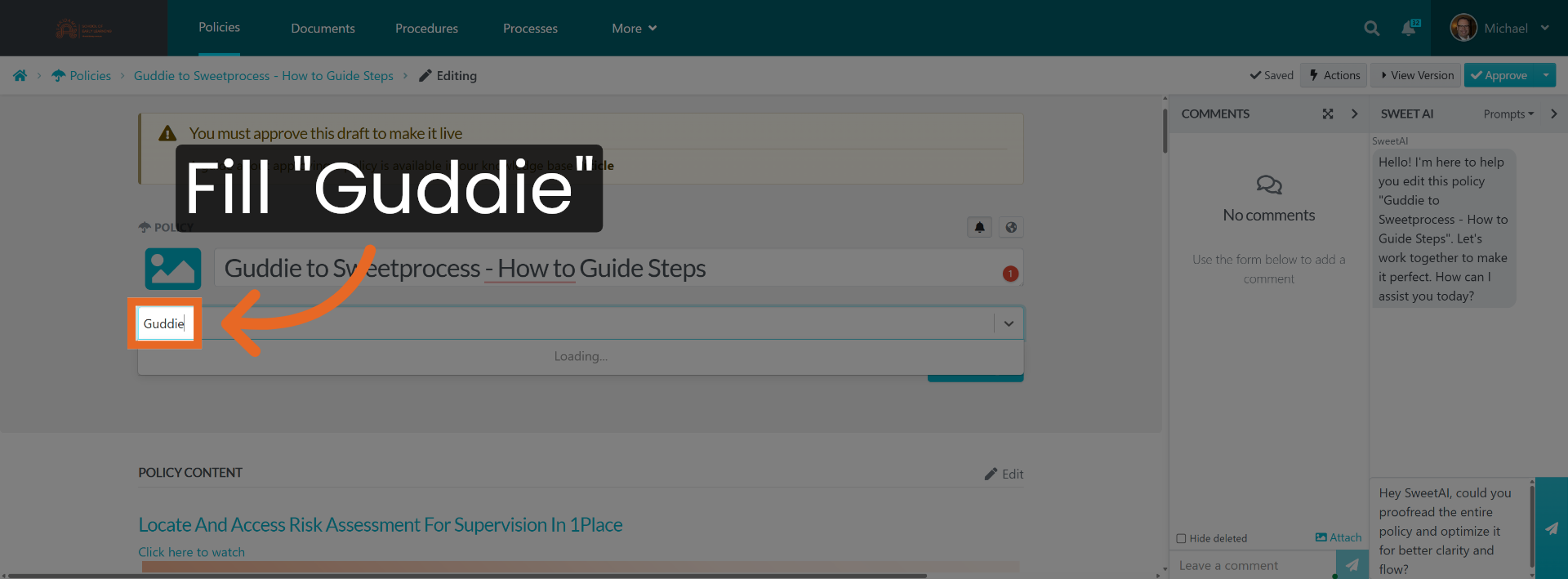 Open Tag Input Field