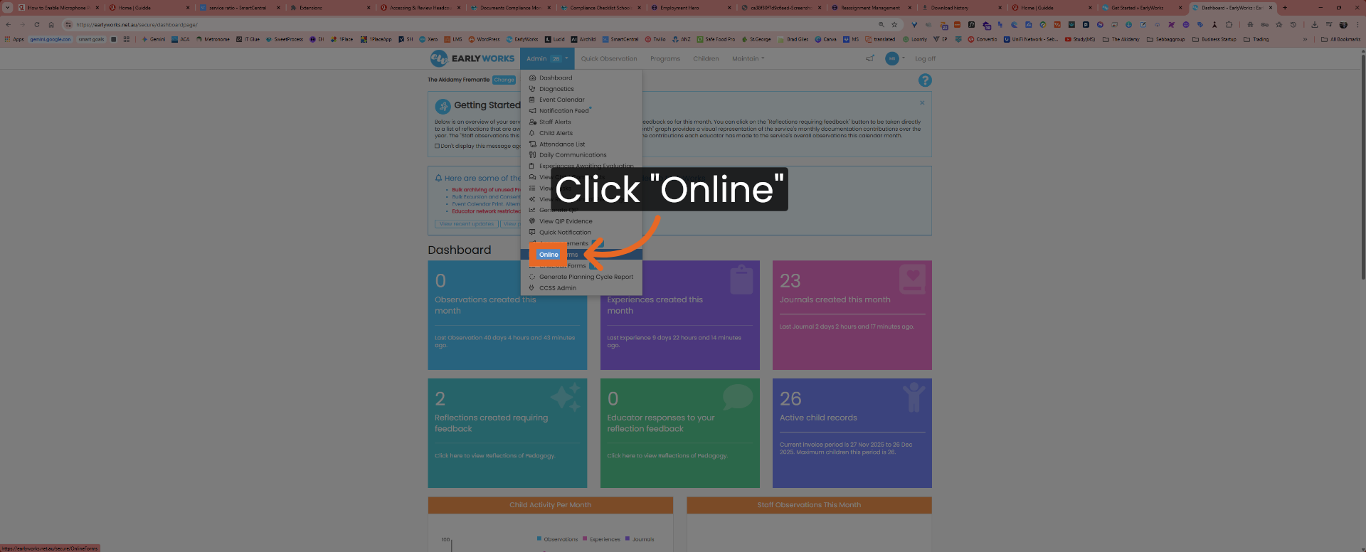 Select Online Option