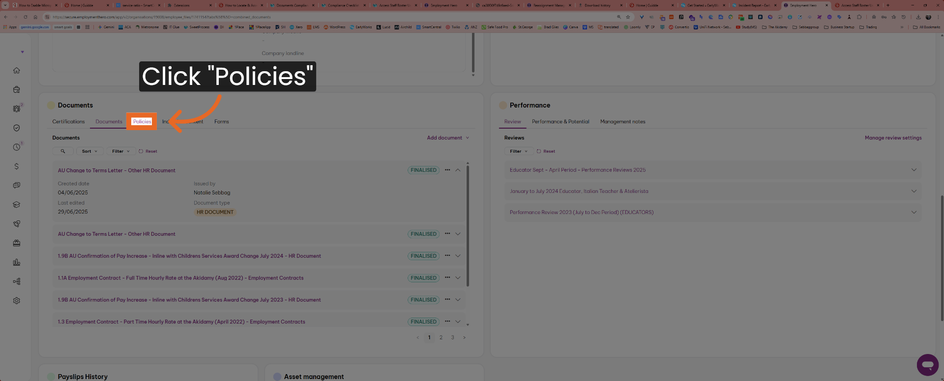Open Policies Folder