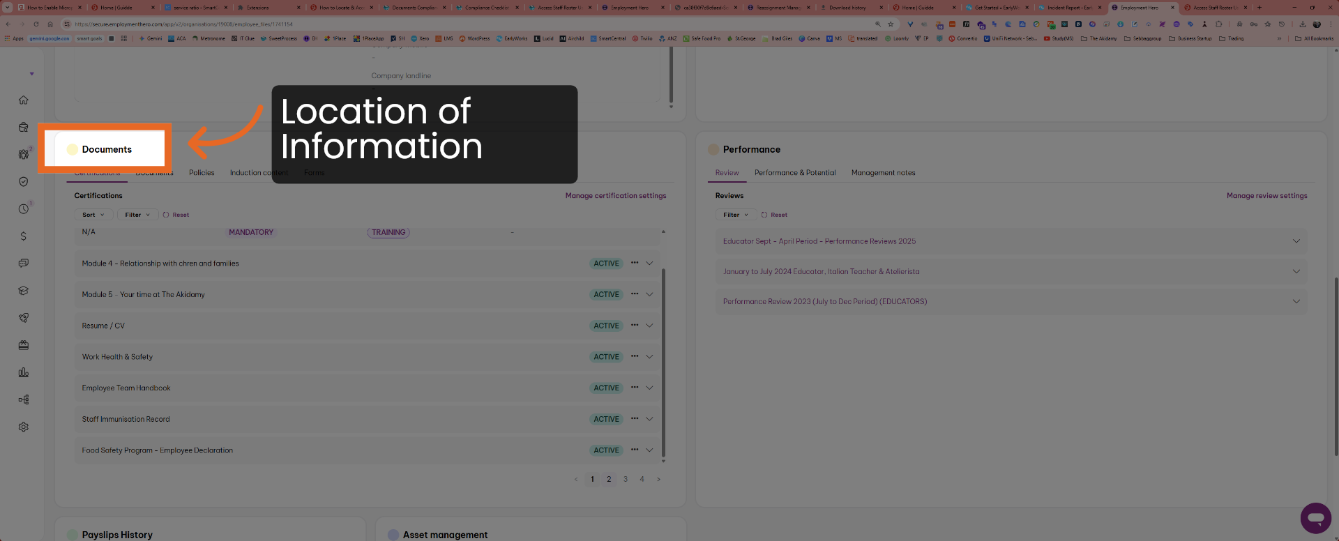 This area show the staff Members Qualification