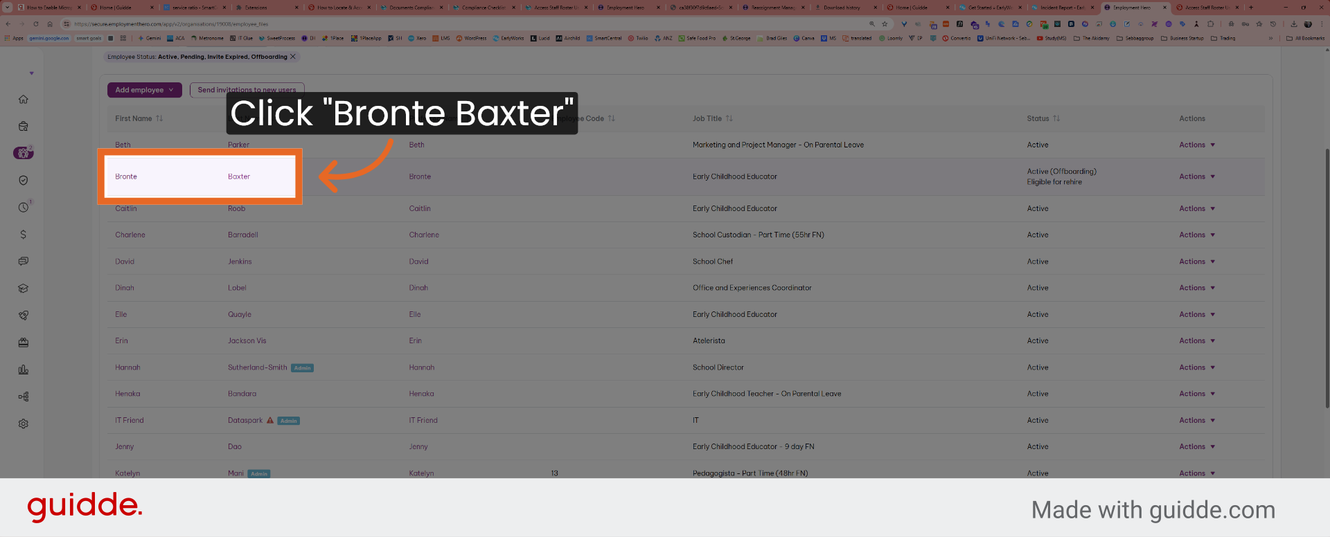 Select Employee Profile
