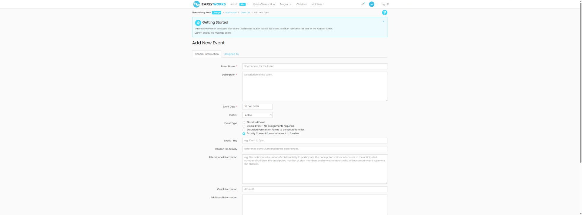 Complete and Submit Form