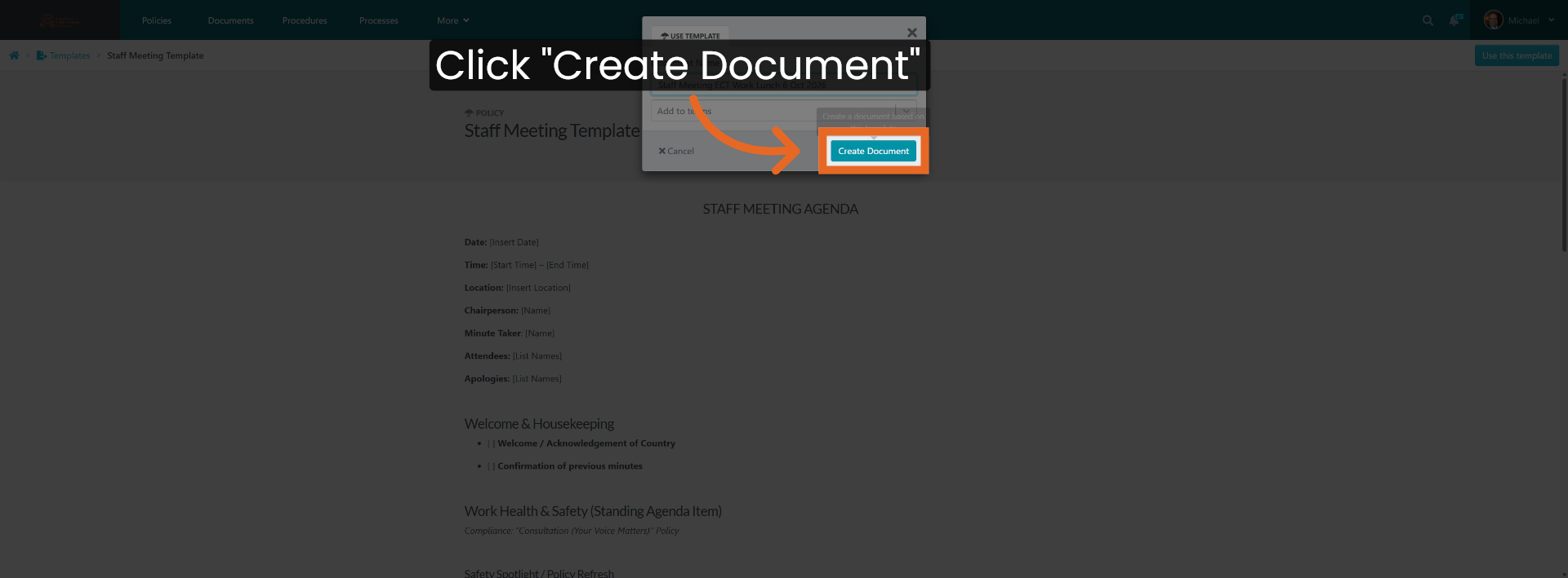 Create Document from Template