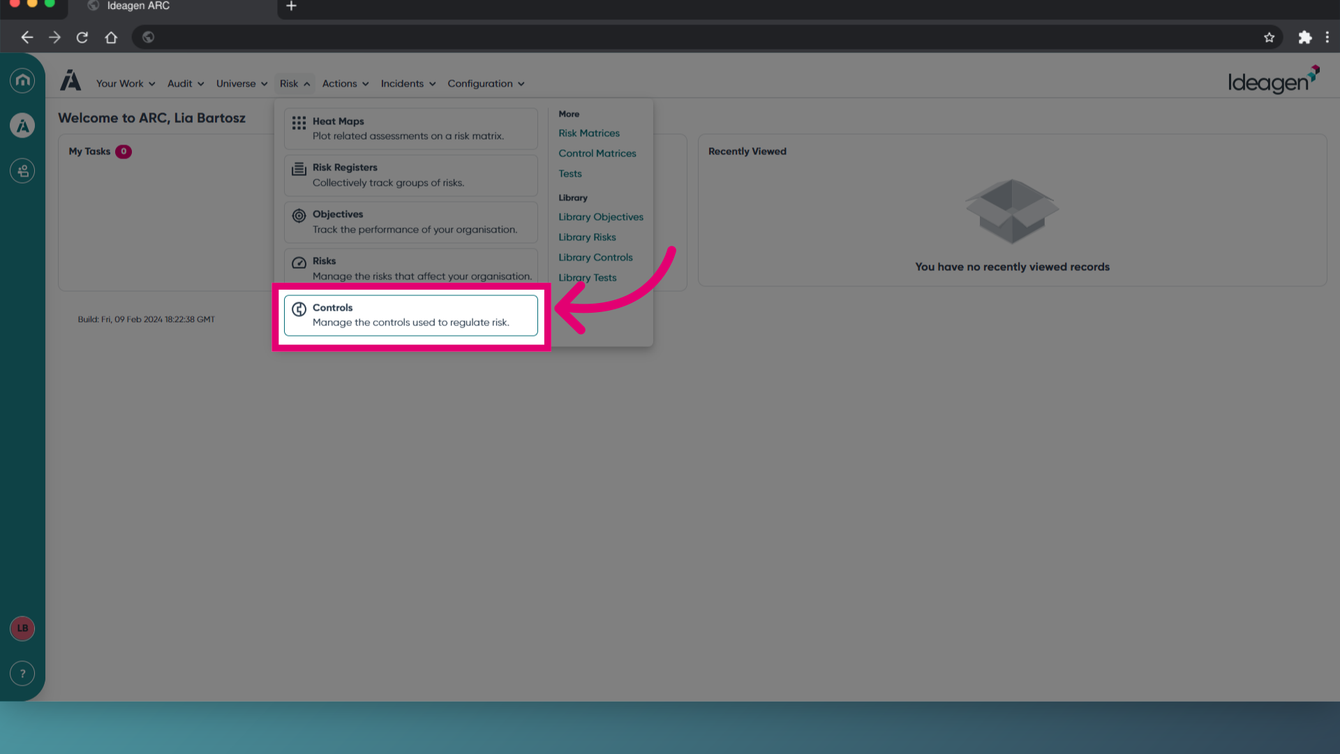 Select 'Controls'