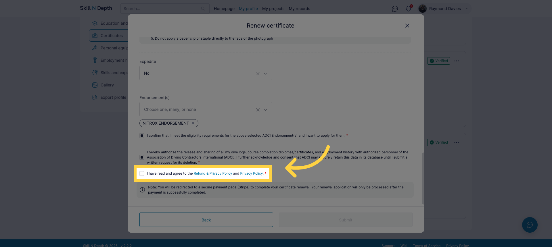 Agree to Refund and Privacy Policies