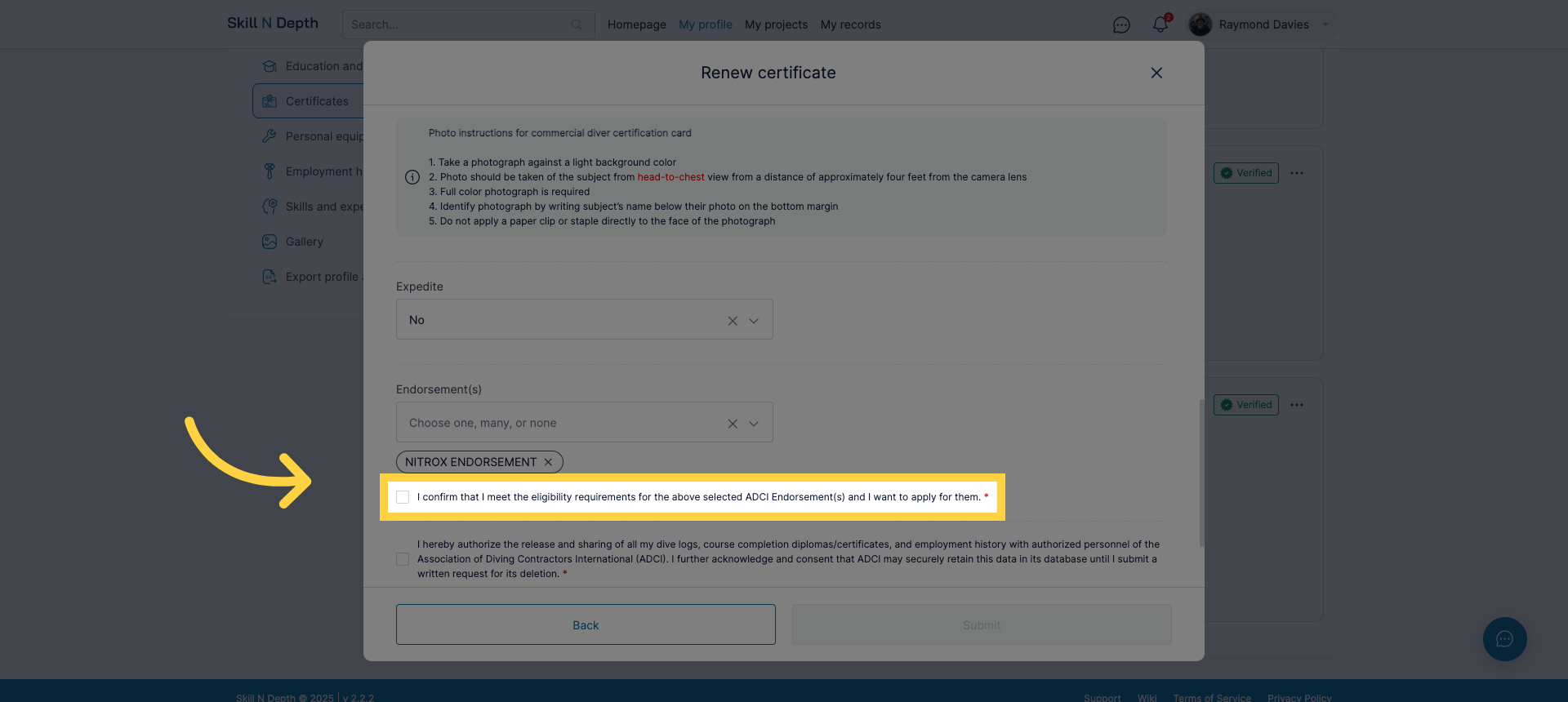 Confirm Eligibility Requirements