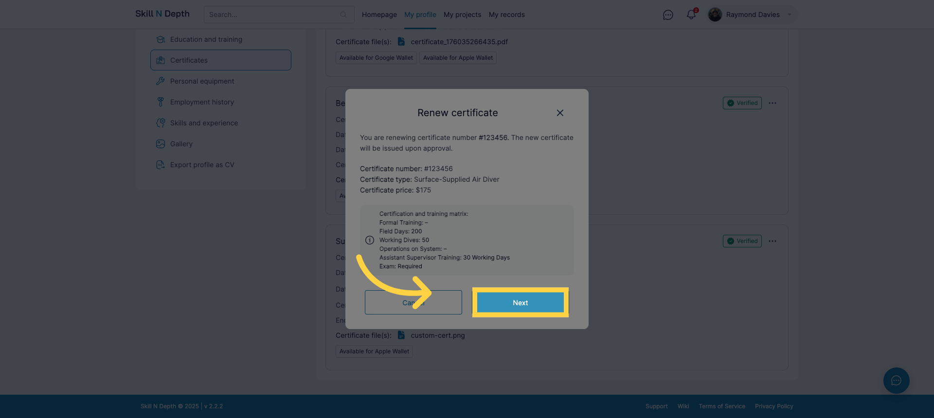 Proceed to Next Step