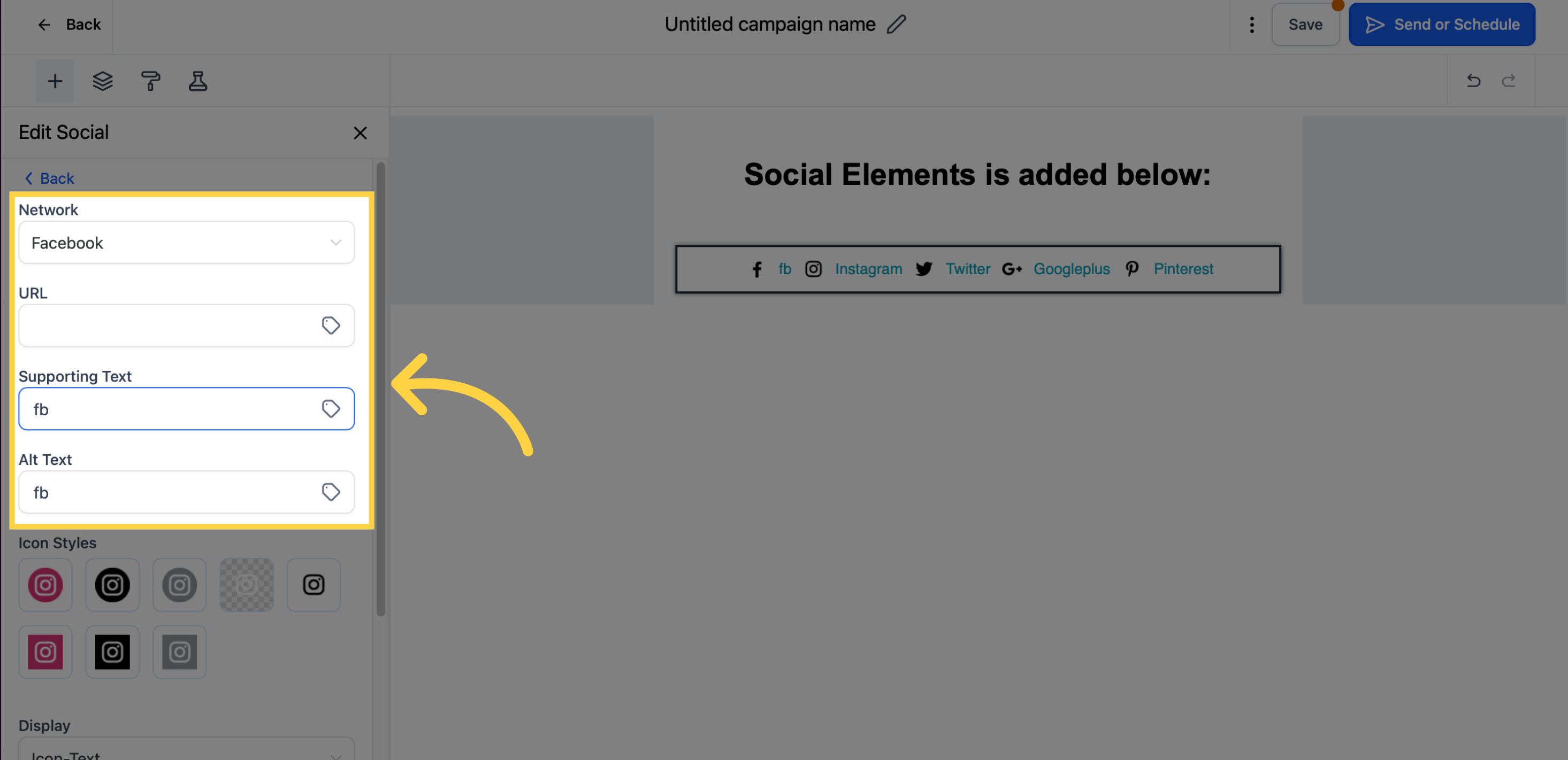 You can edit social details here