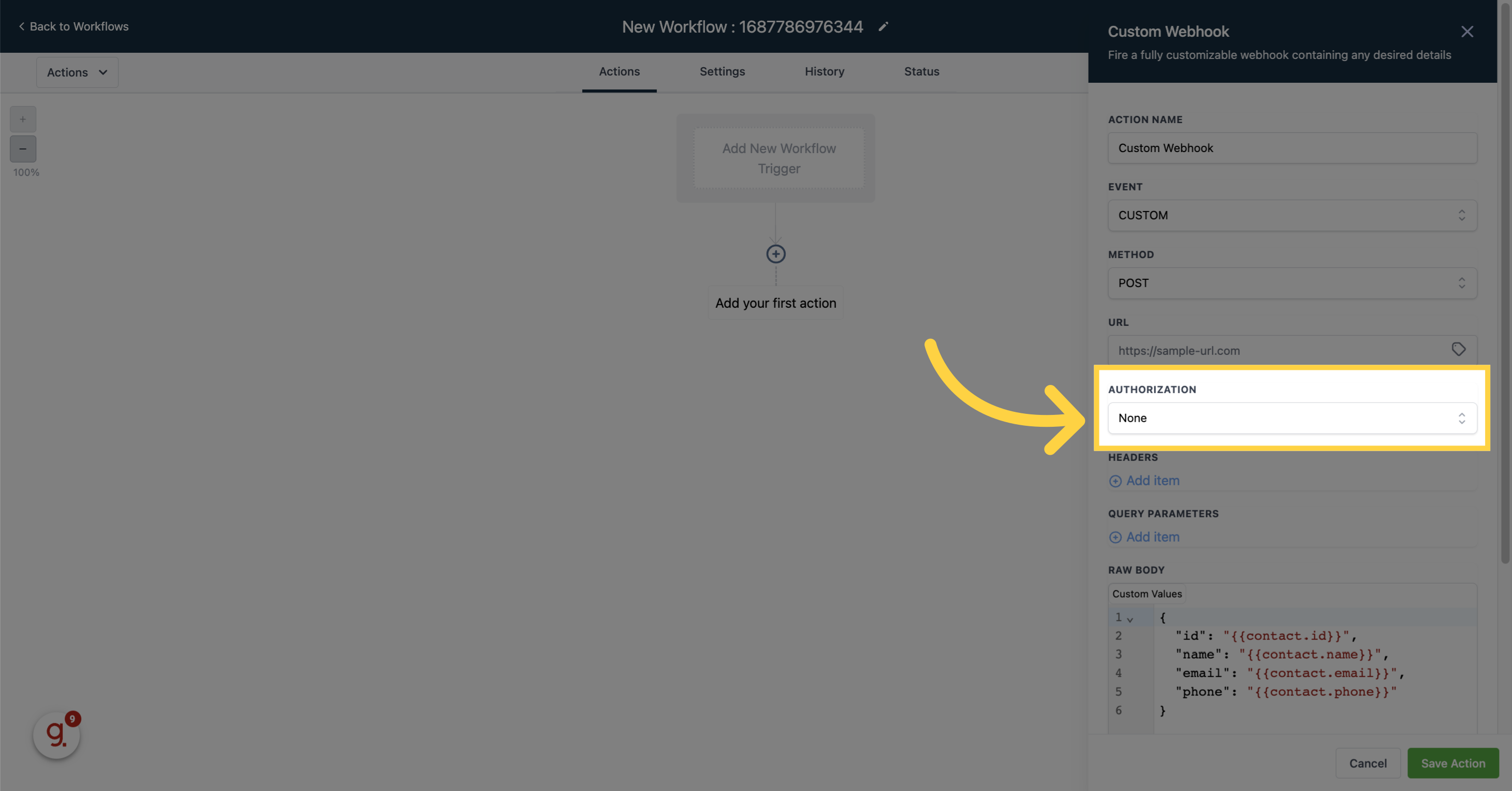 Select Authorization Method