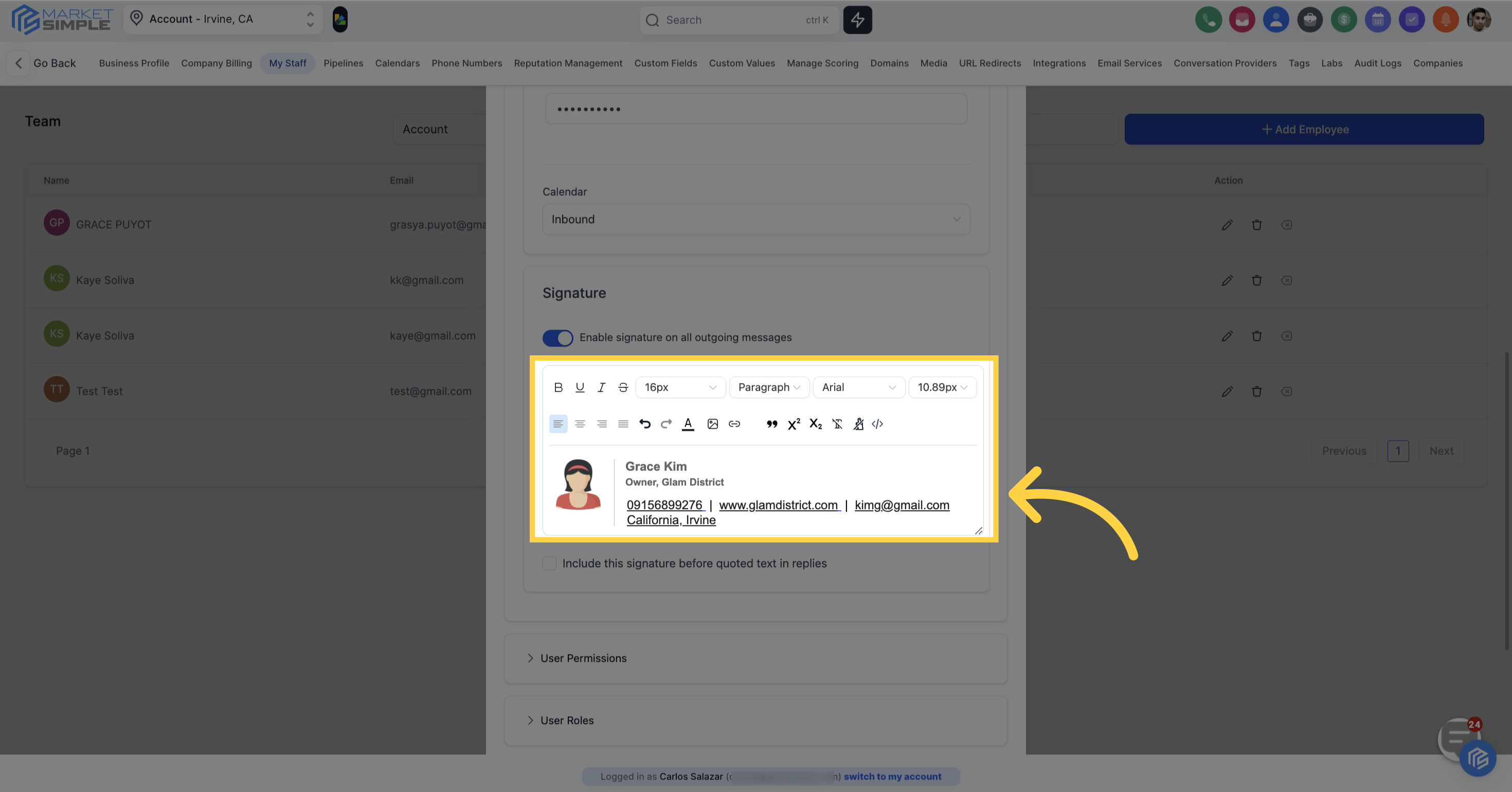 Click here to Create your own 'Signature'