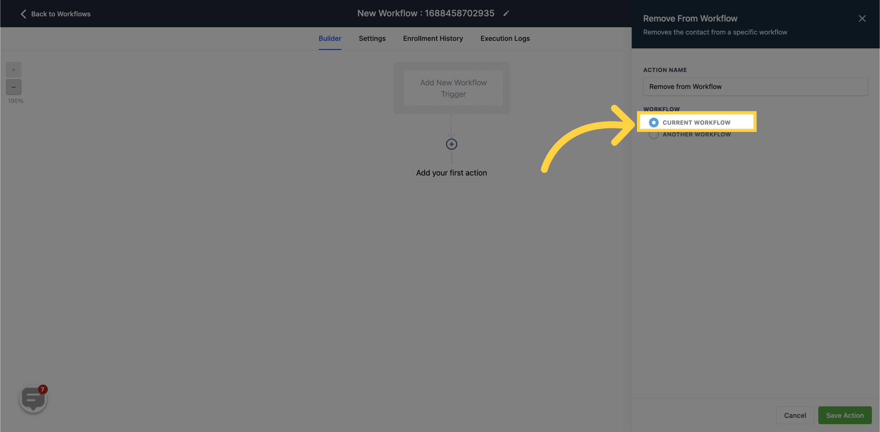 Selecting Current Workflow