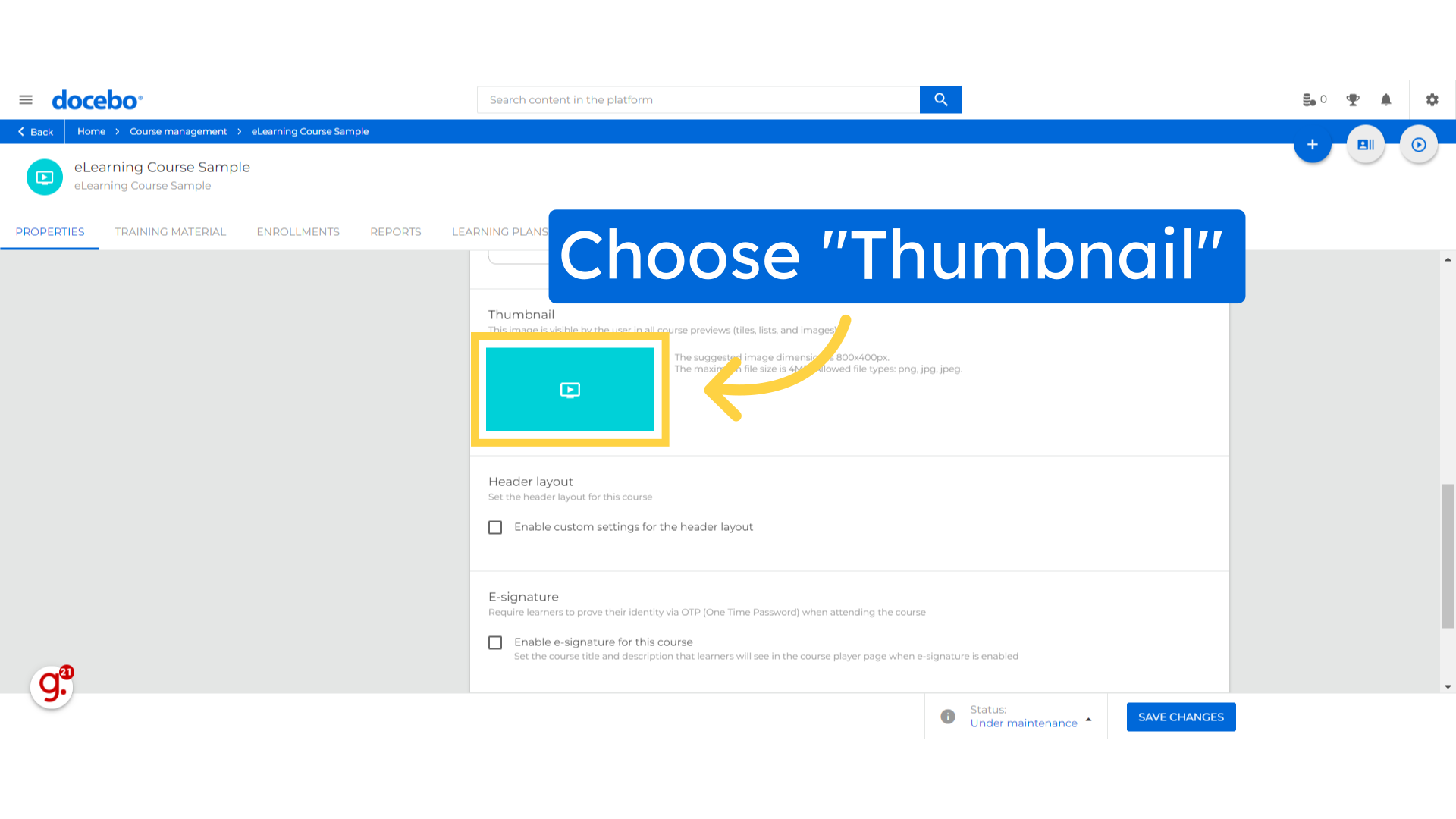 Choose 'Thumbnail'