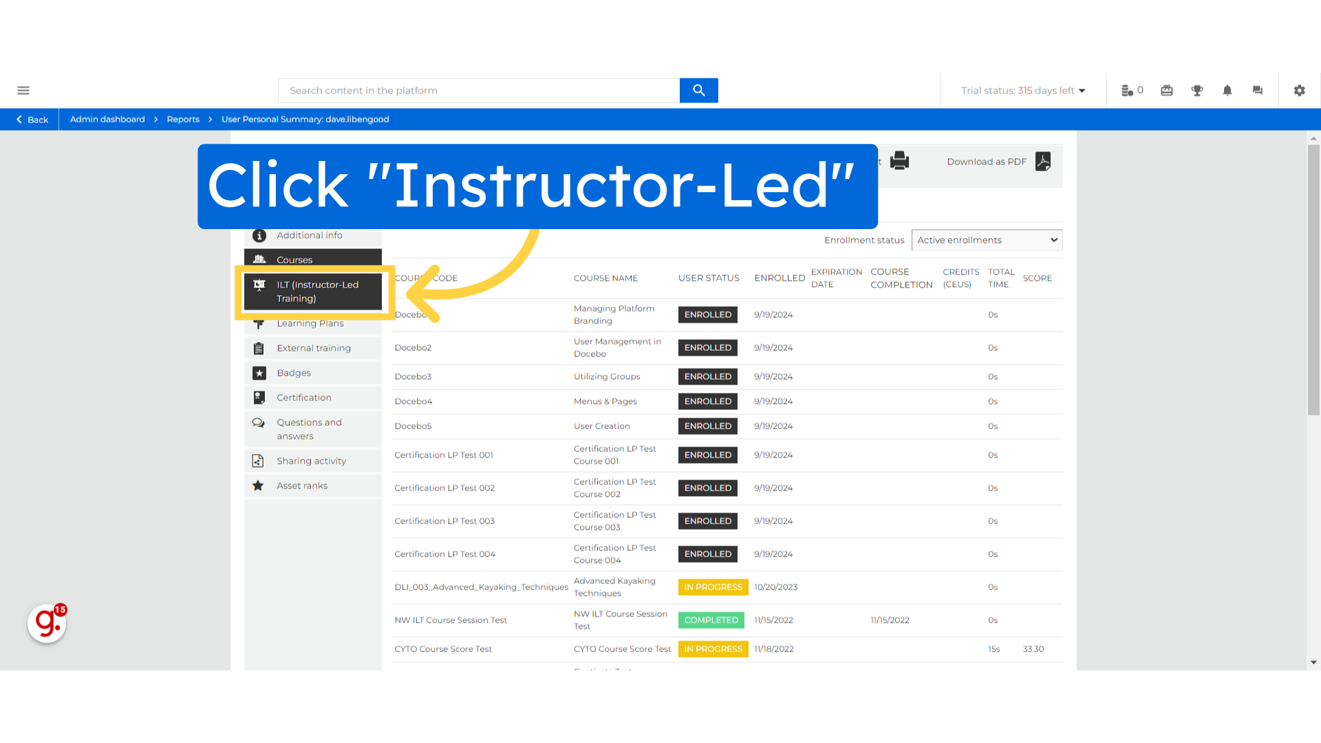 Click 'Instructor-Led'