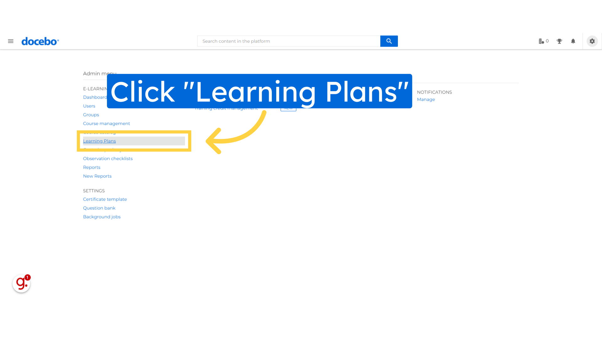 Click 'Learning Plans'