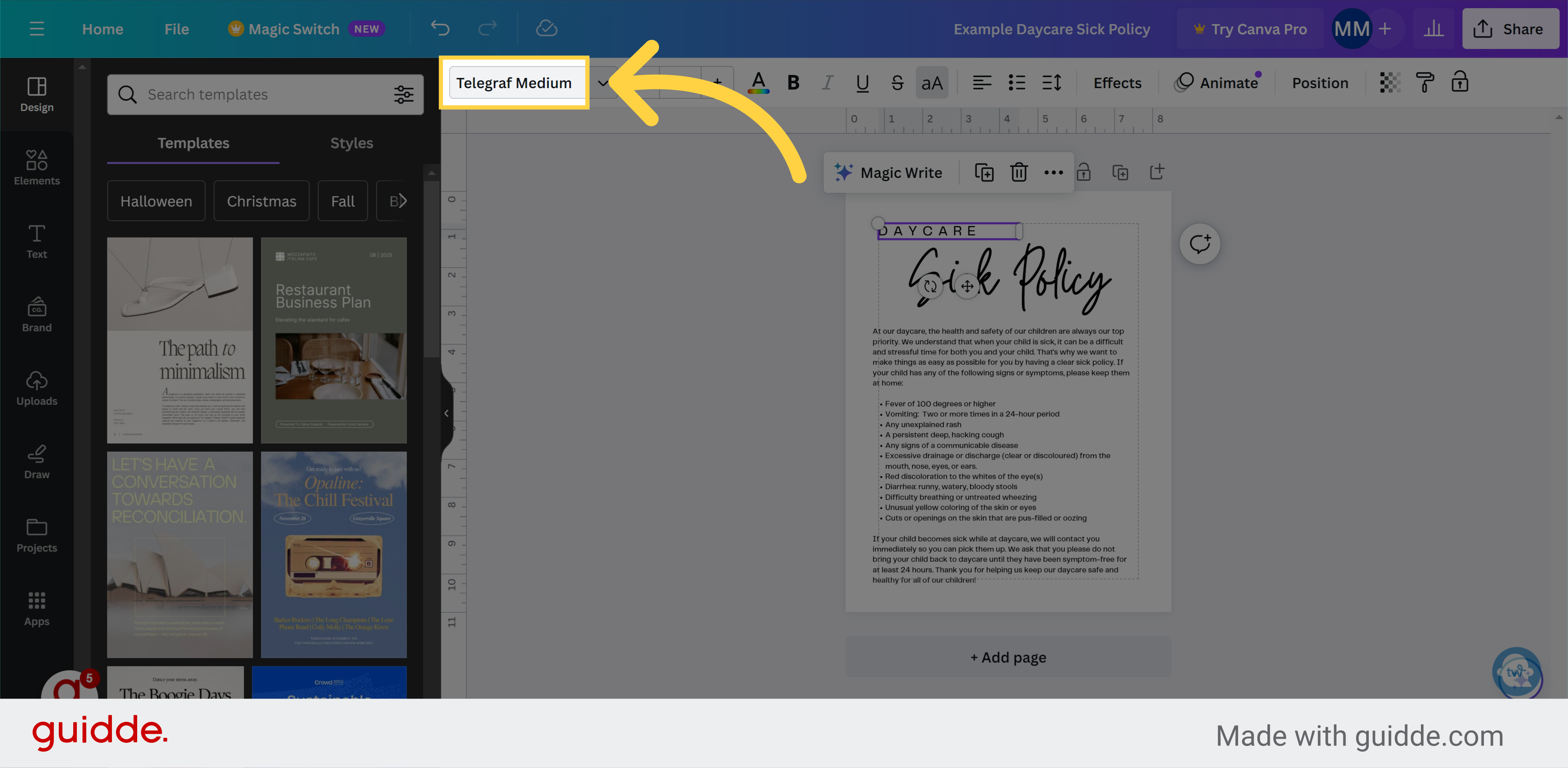 Click Text Bar